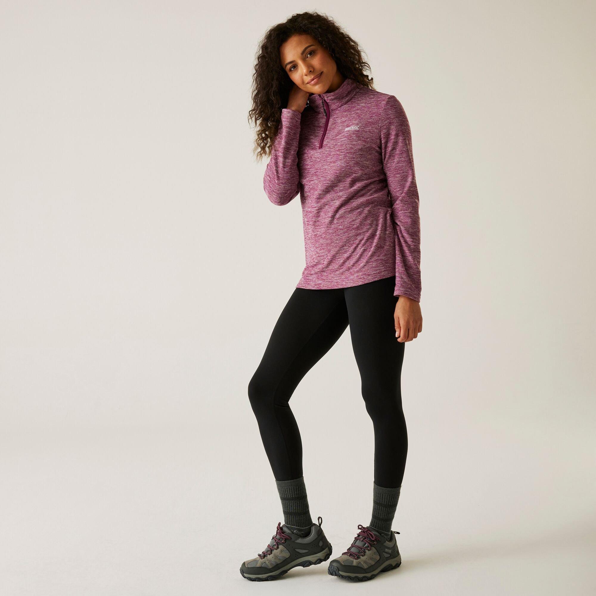 Dark Pimento - Regatta - Women's Sweetheart Marl Zip Neck Recycled quarter Zip Fleece - 4