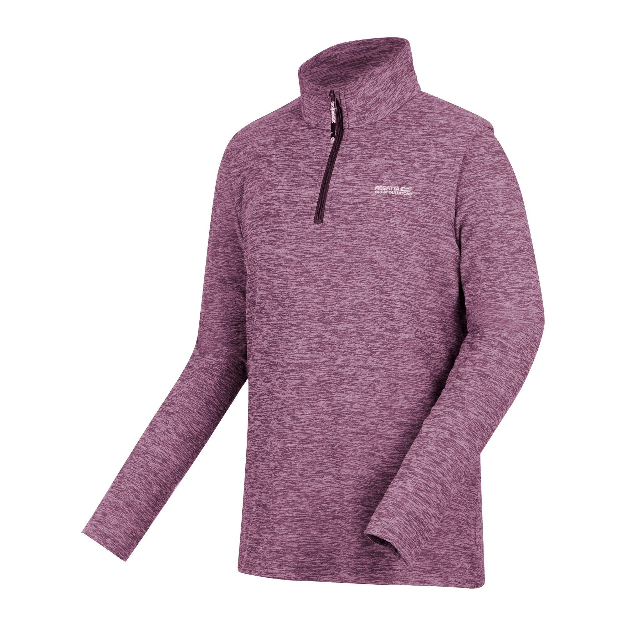Dark Pimento - Regatta - Women's Sweetheart Marl Zip Neck Recycled quarter Zip Fleece - 7