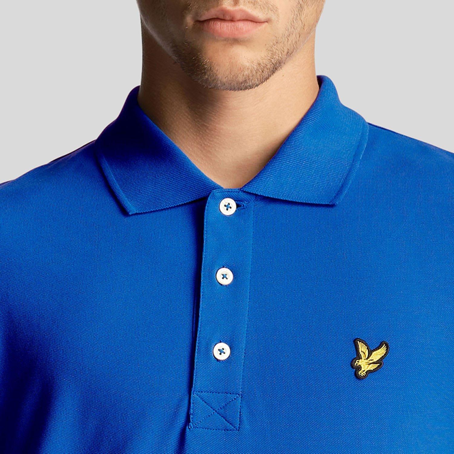 Blue - Lyle and Scott - Plain Polo Shirt - 4