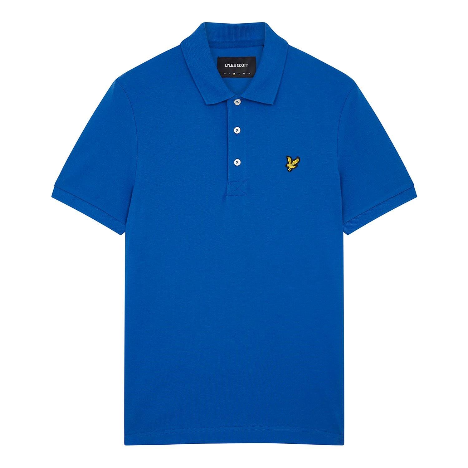 Blue - Lyle and Scott - Plain Polo Shirt - 5