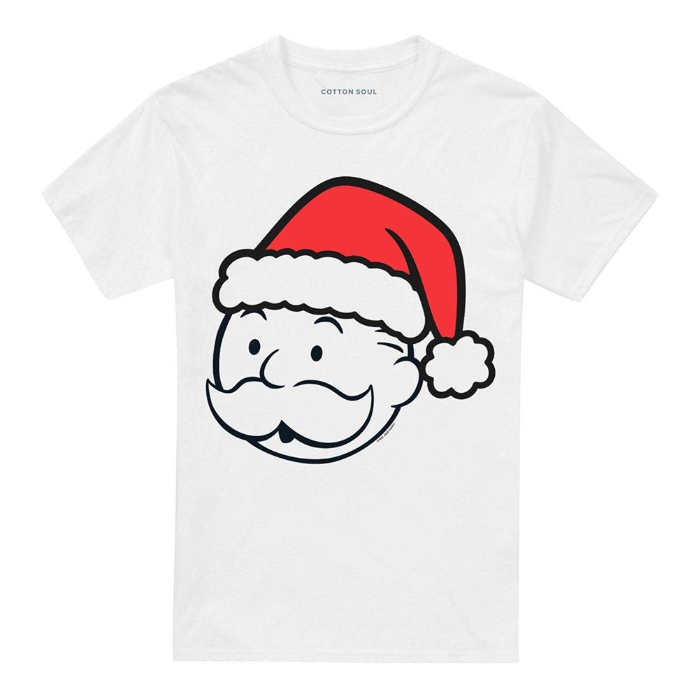 White - Monopoly - Hasbro Santa Hat T-Shirt White - 4