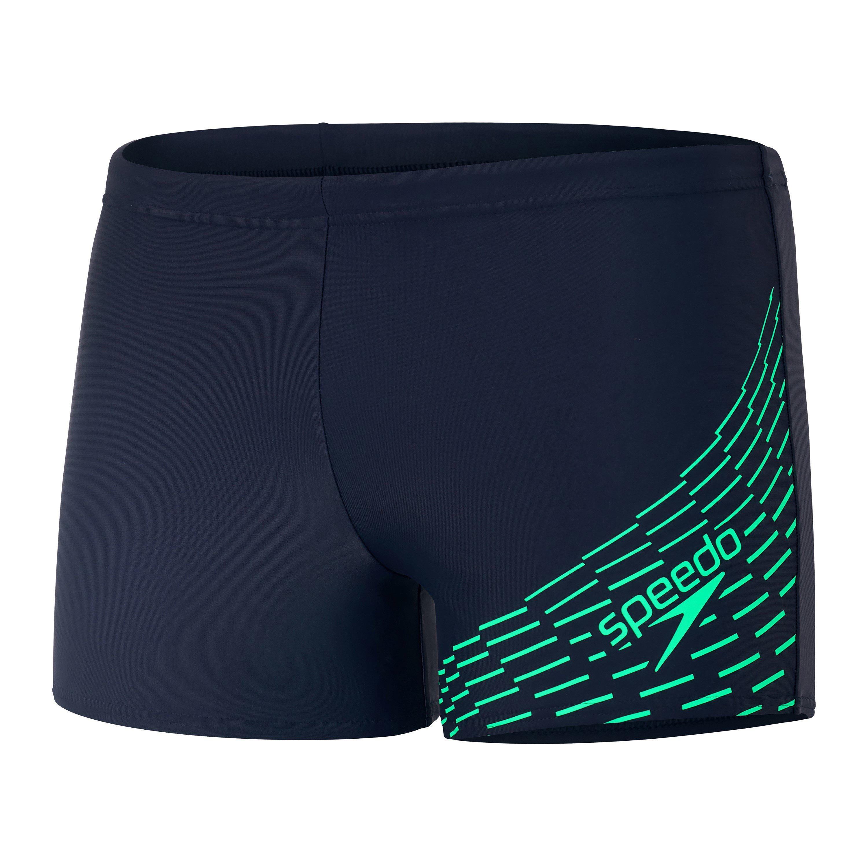 Blå/Grøn - Speedo - Medley Logo Aquashorts Mens - 1