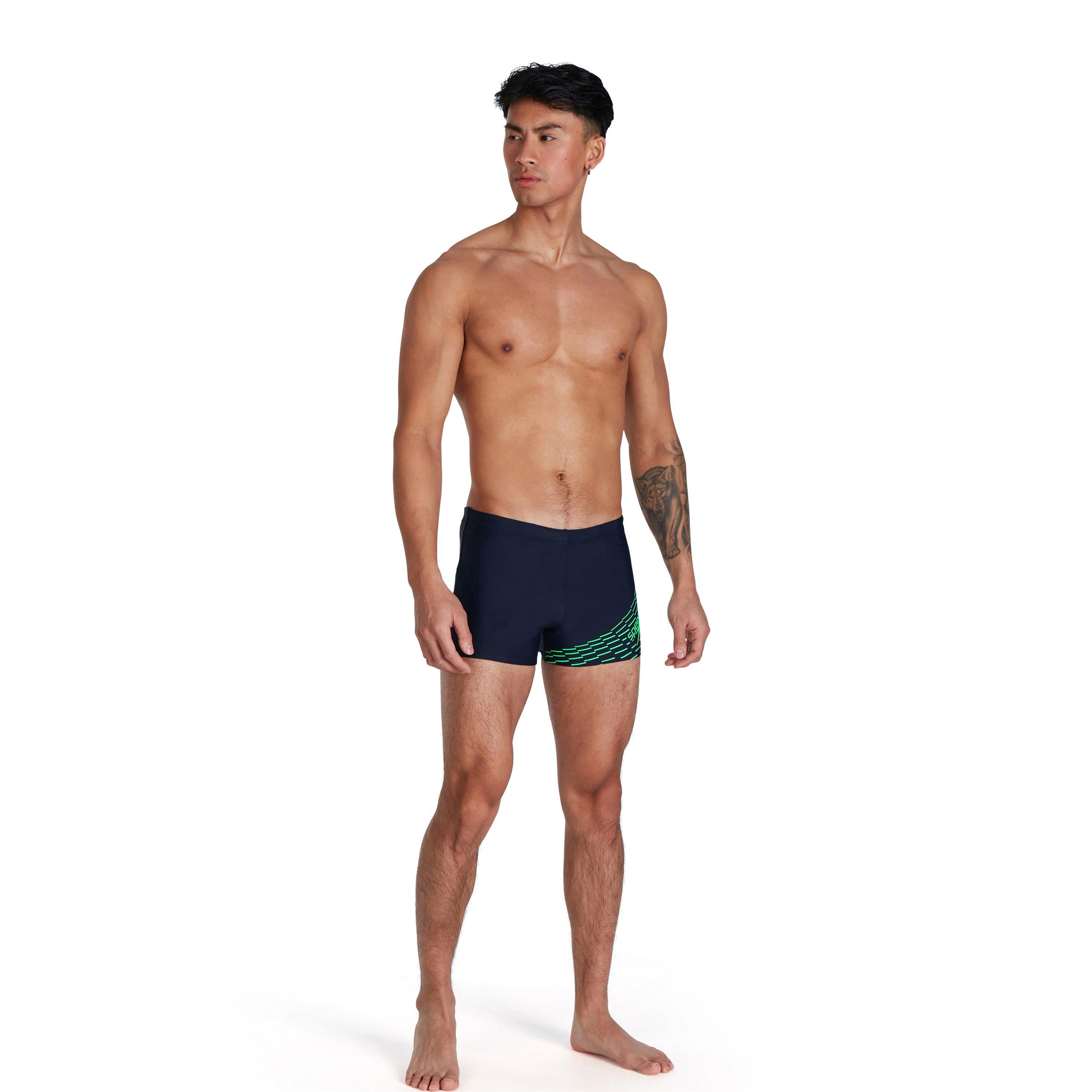 Blå/Grøn - Speedo - Medley Logo Aquashorts Mens - 2
