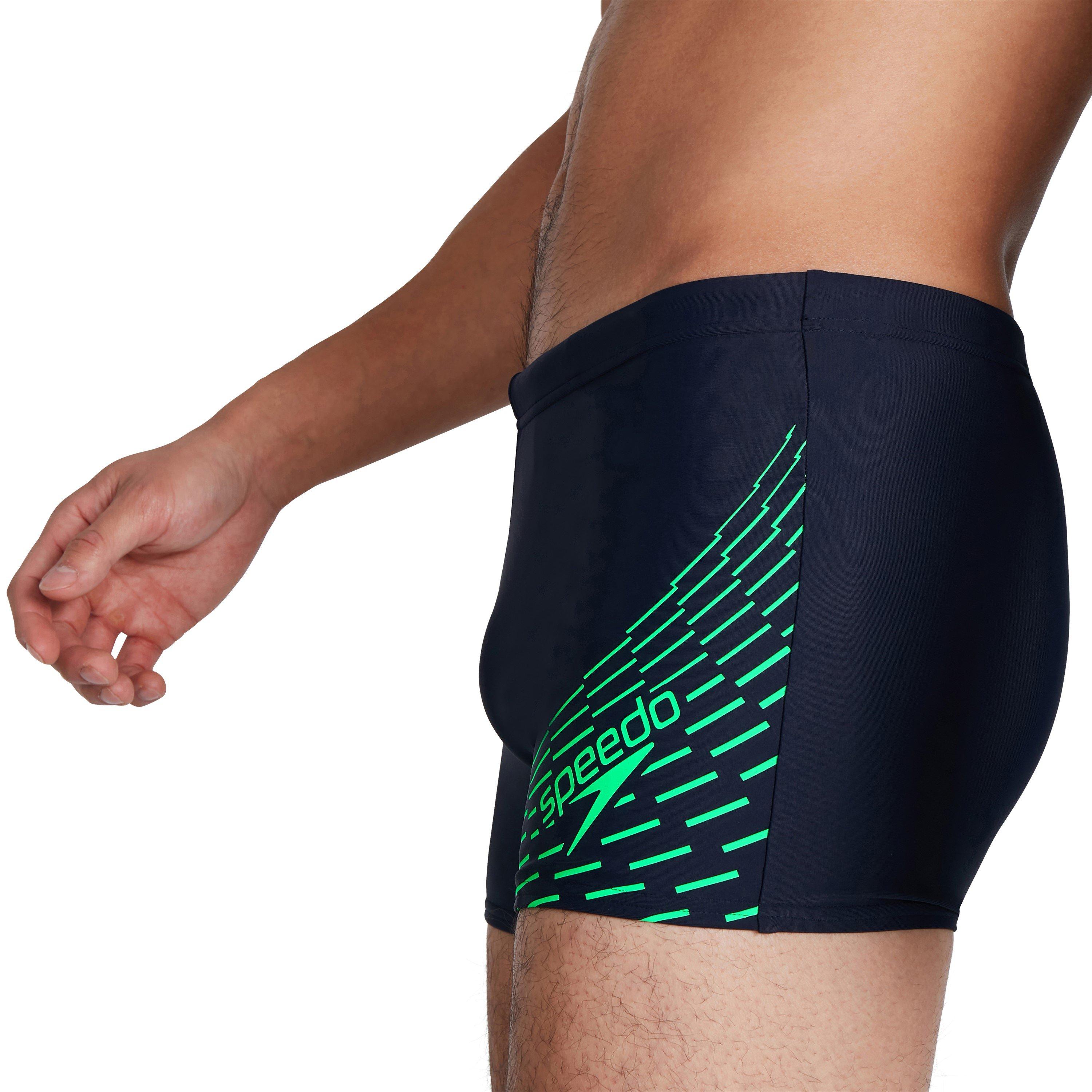 Blå/Grøn - Speedo - Medley Logo Aquashorts Mens - 8