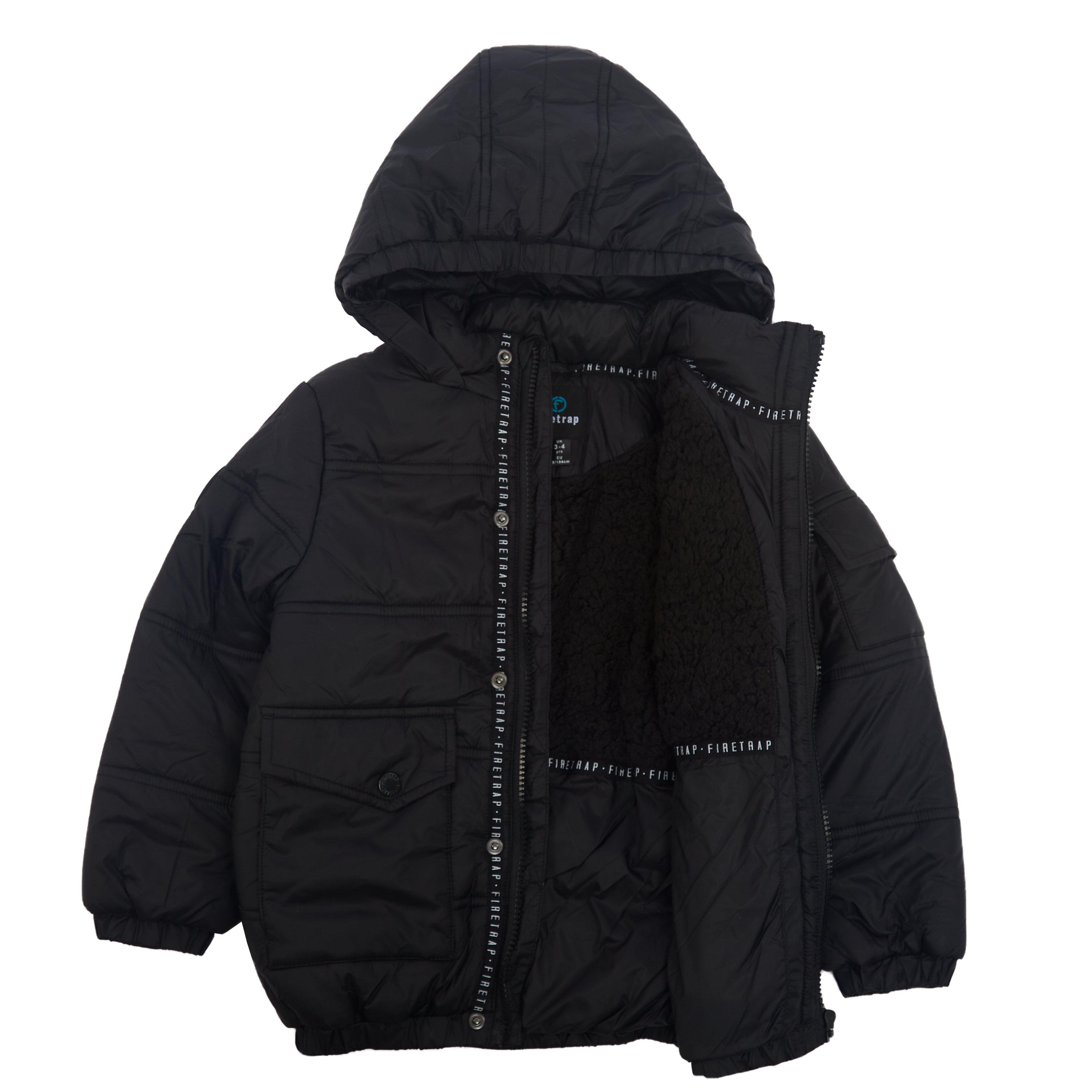 Firetrap Cozy KidsHooded Padded Jacket Puffer Jackets Heavyweight USC