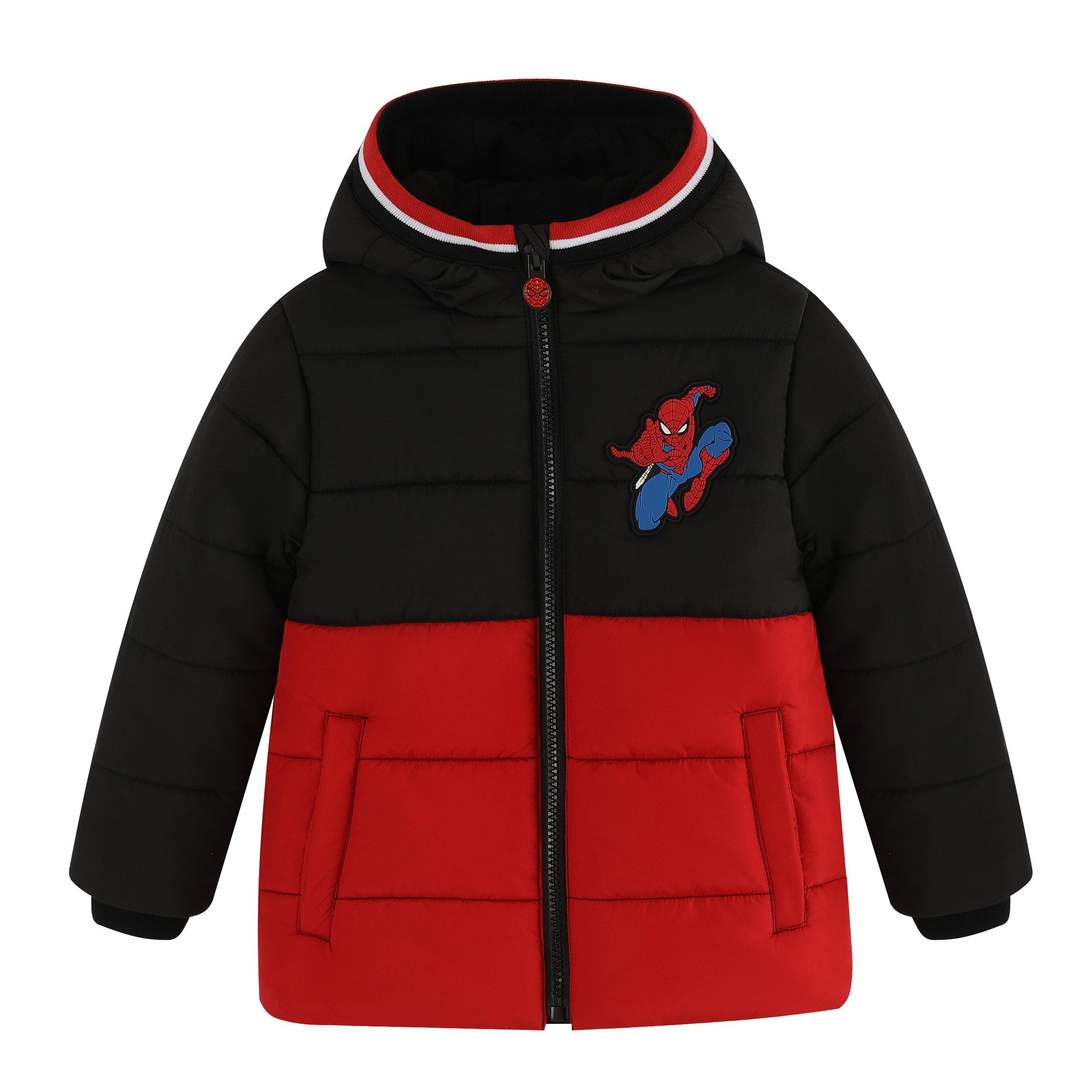 Spider-Man - Character - Kids Disney Hooded Long Sleeve Short Puffer Jacket - 1