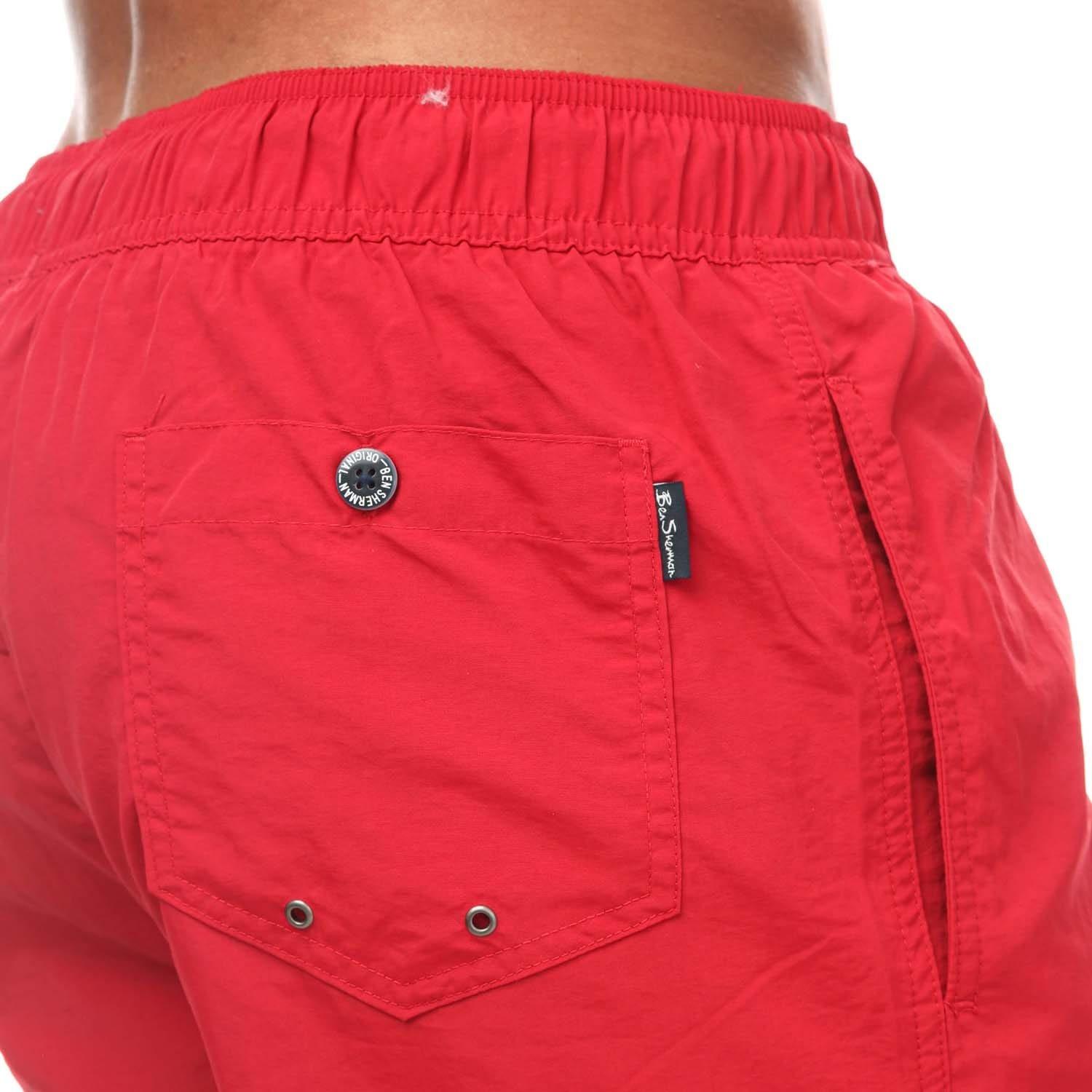 Red - Ben Sherman - Boulders Beach Swim Shorts - 3