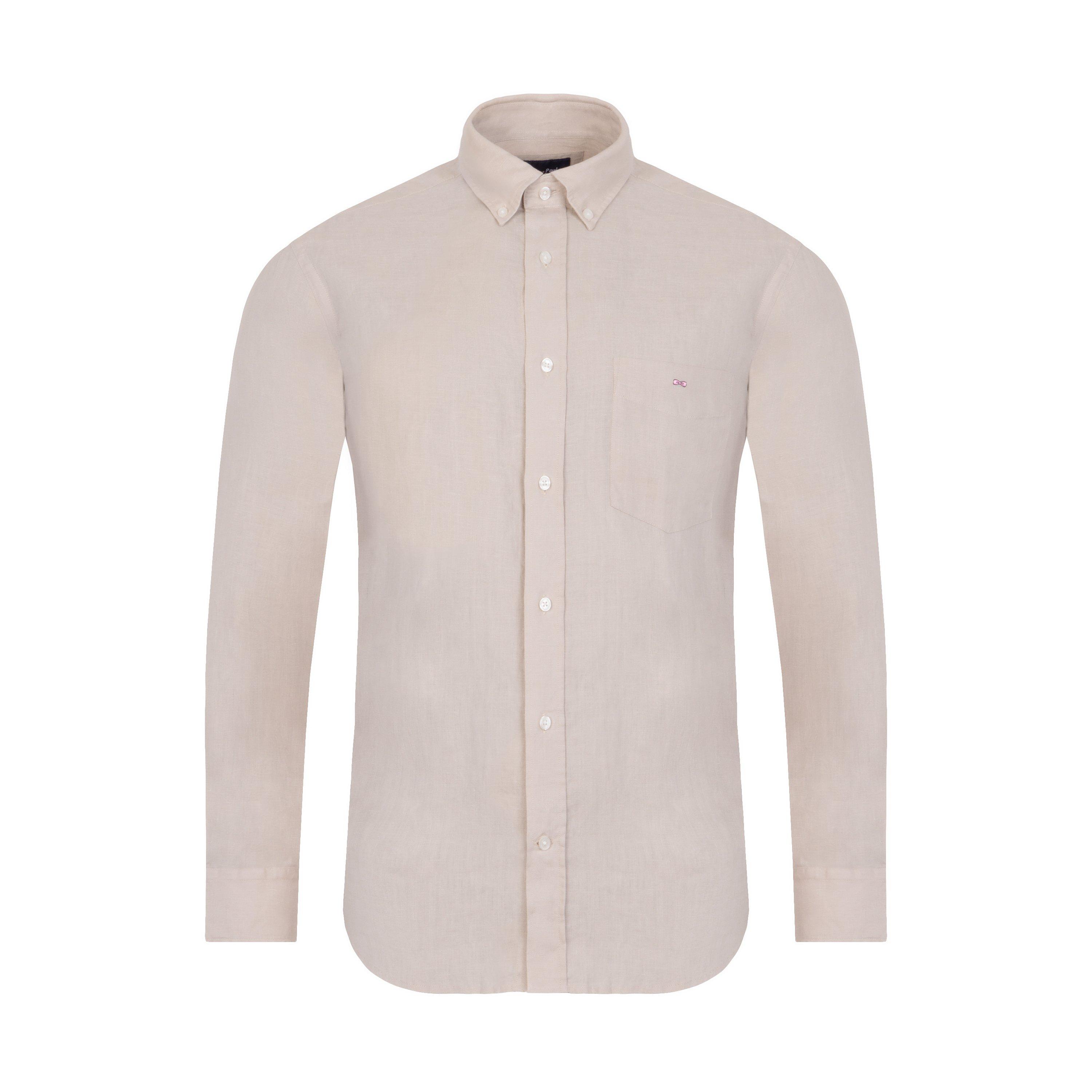 Bec3 - Eden Park - Plain pink linen shirt - 1