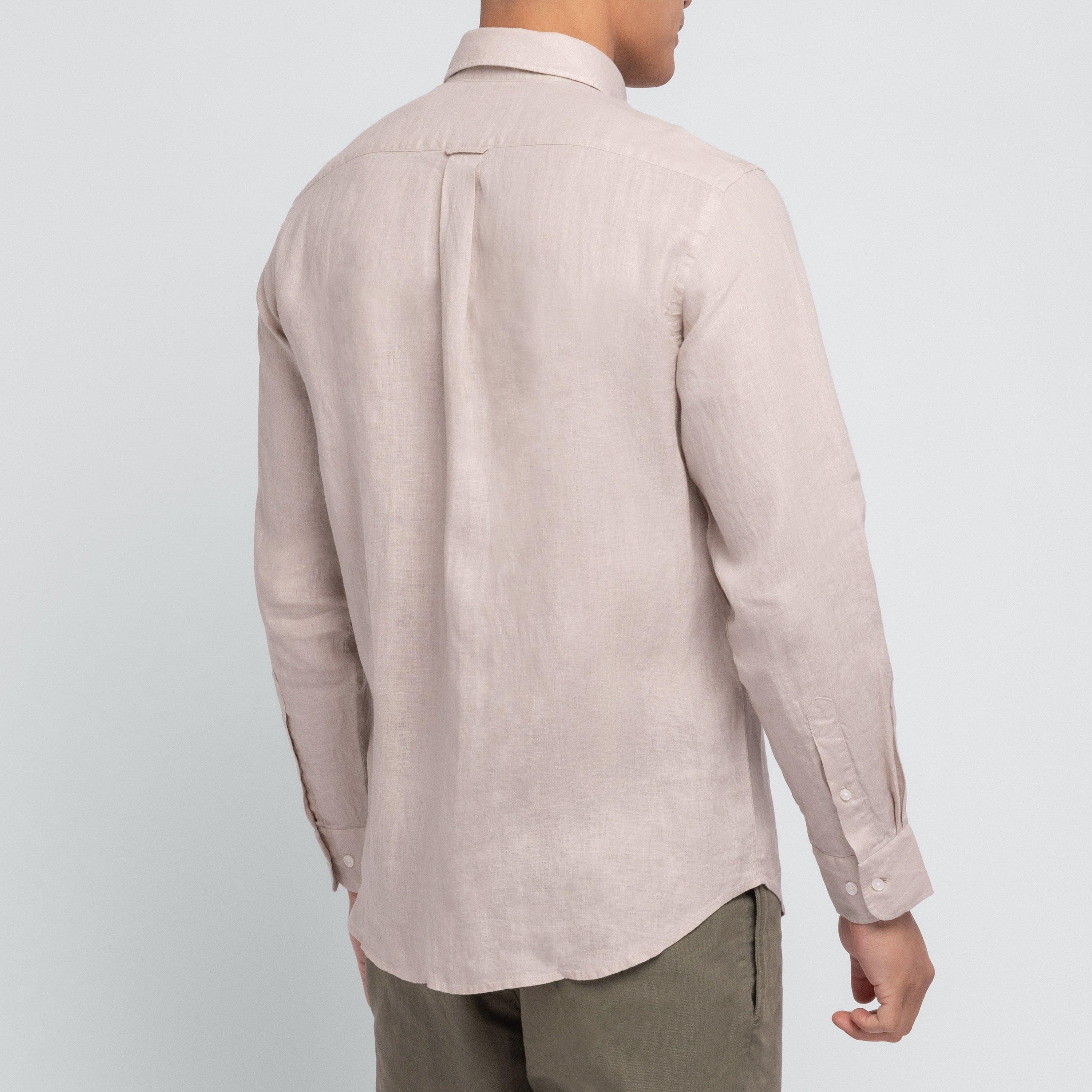 Bec3 - Eden Park - Plain pink linen shirt - 4