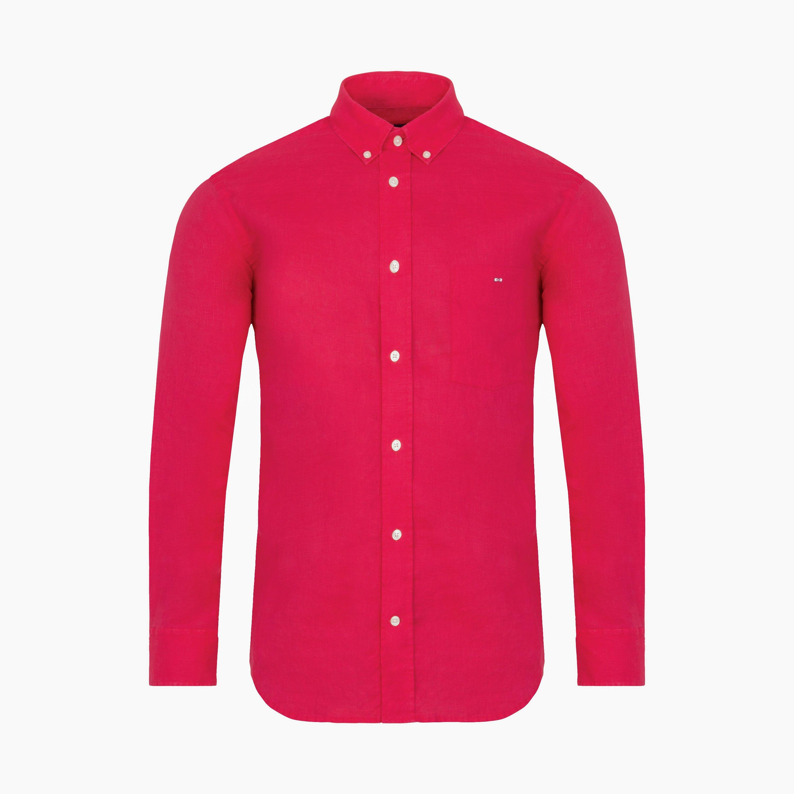 Plain pink linen shirt