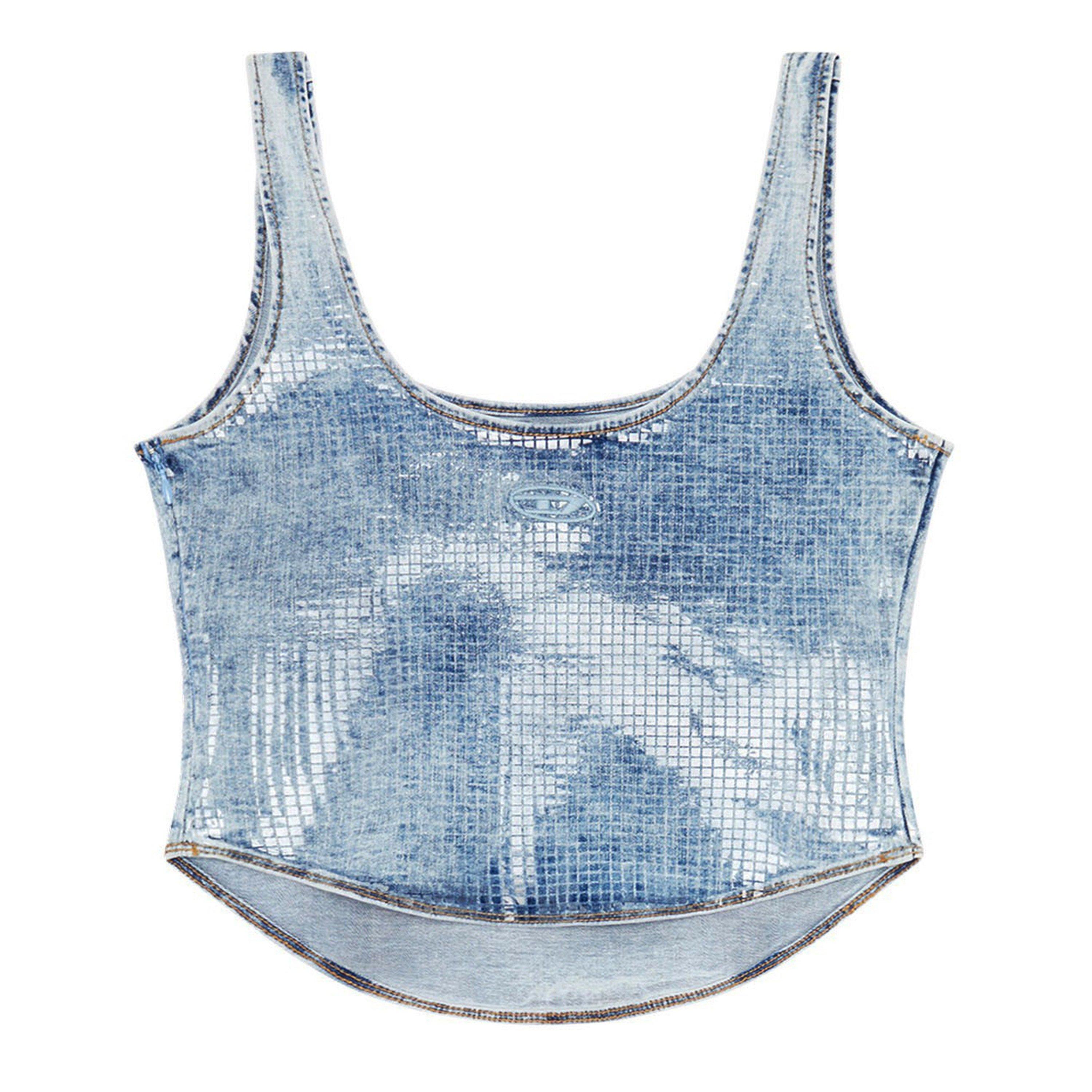 Blue - Diesel - De-Shi-S Crop Top - 5