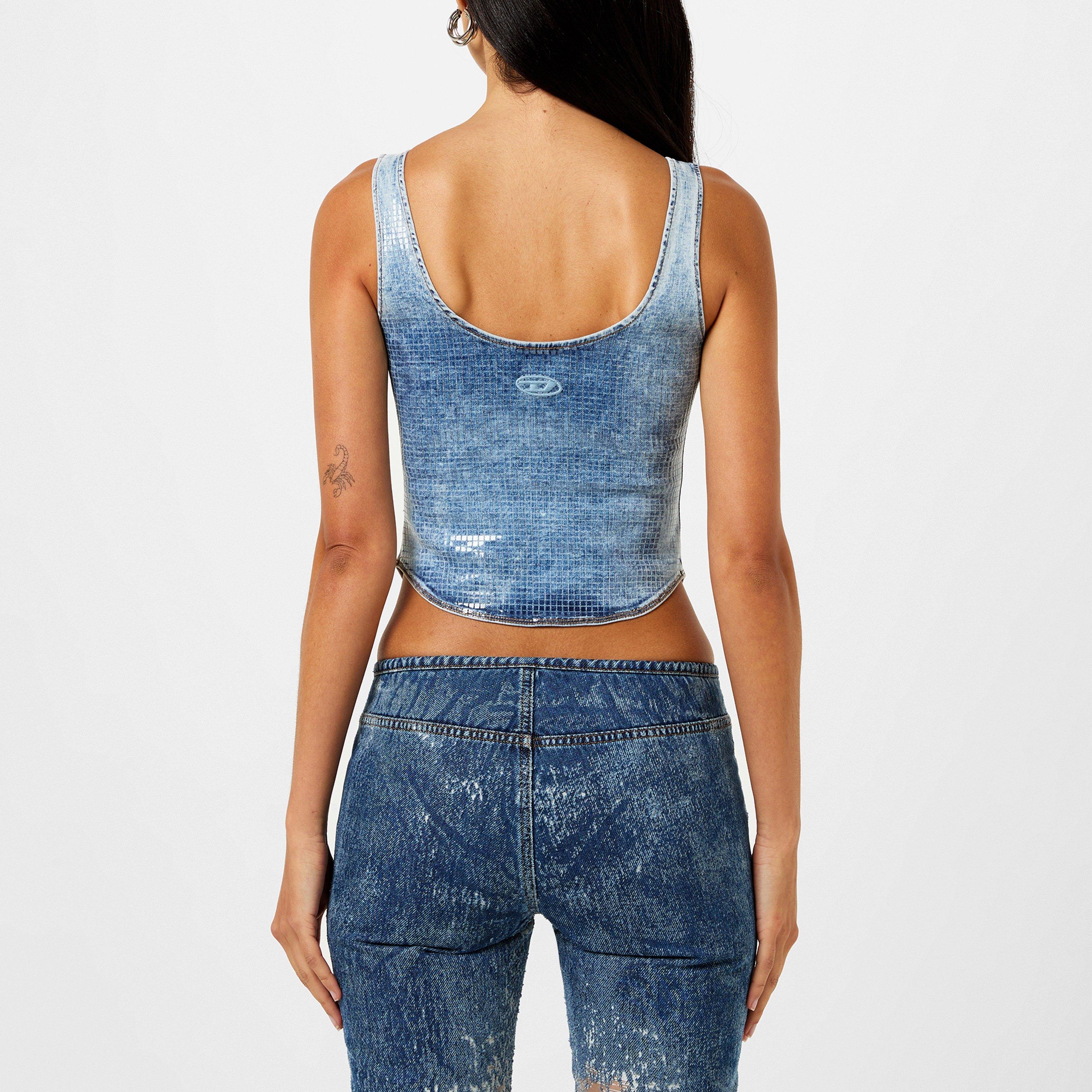 Blue - Diesel - De-Shi-S Crop Top - 3