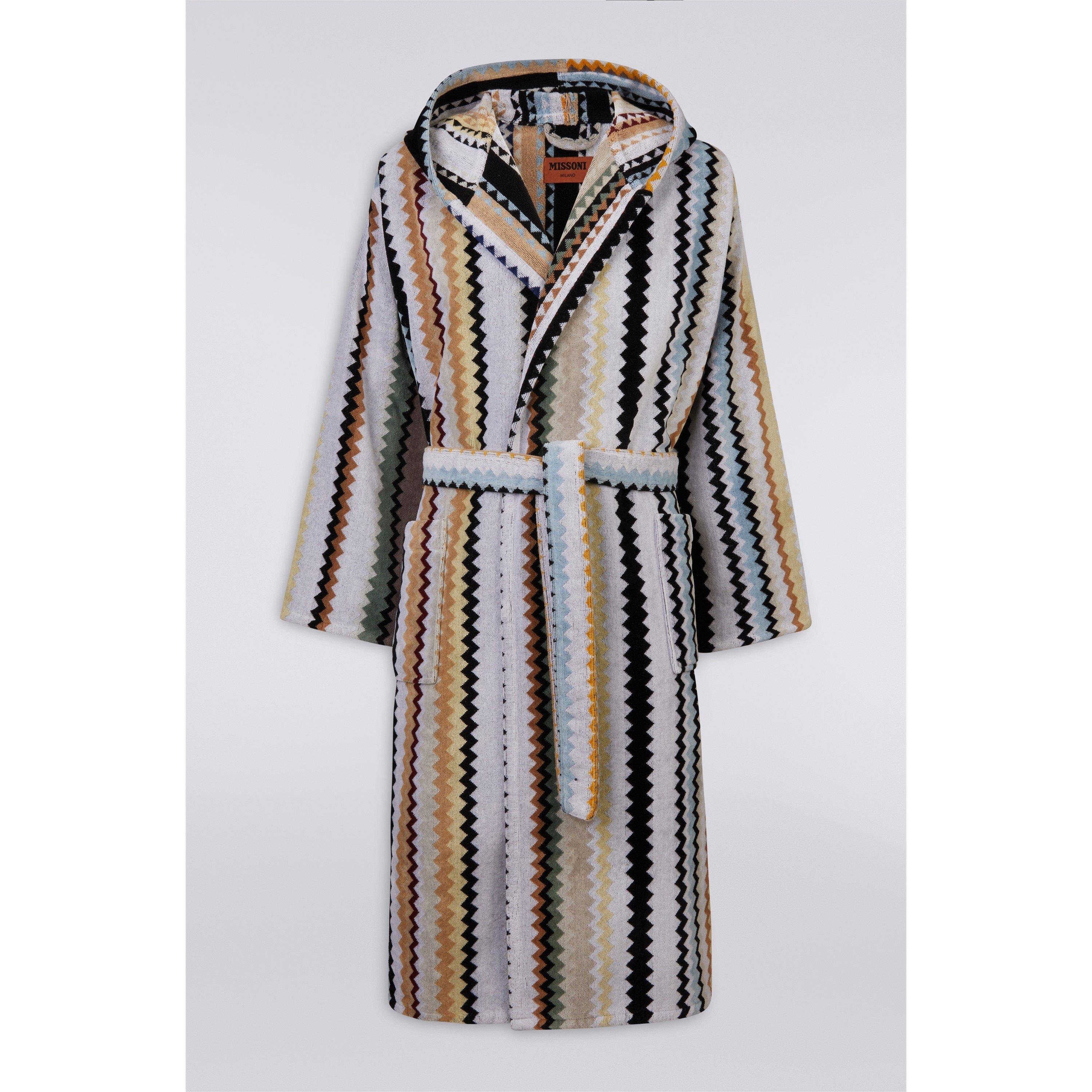 Multi - Missoni Home Collection - Curt Chevron Hooded Robe - 2