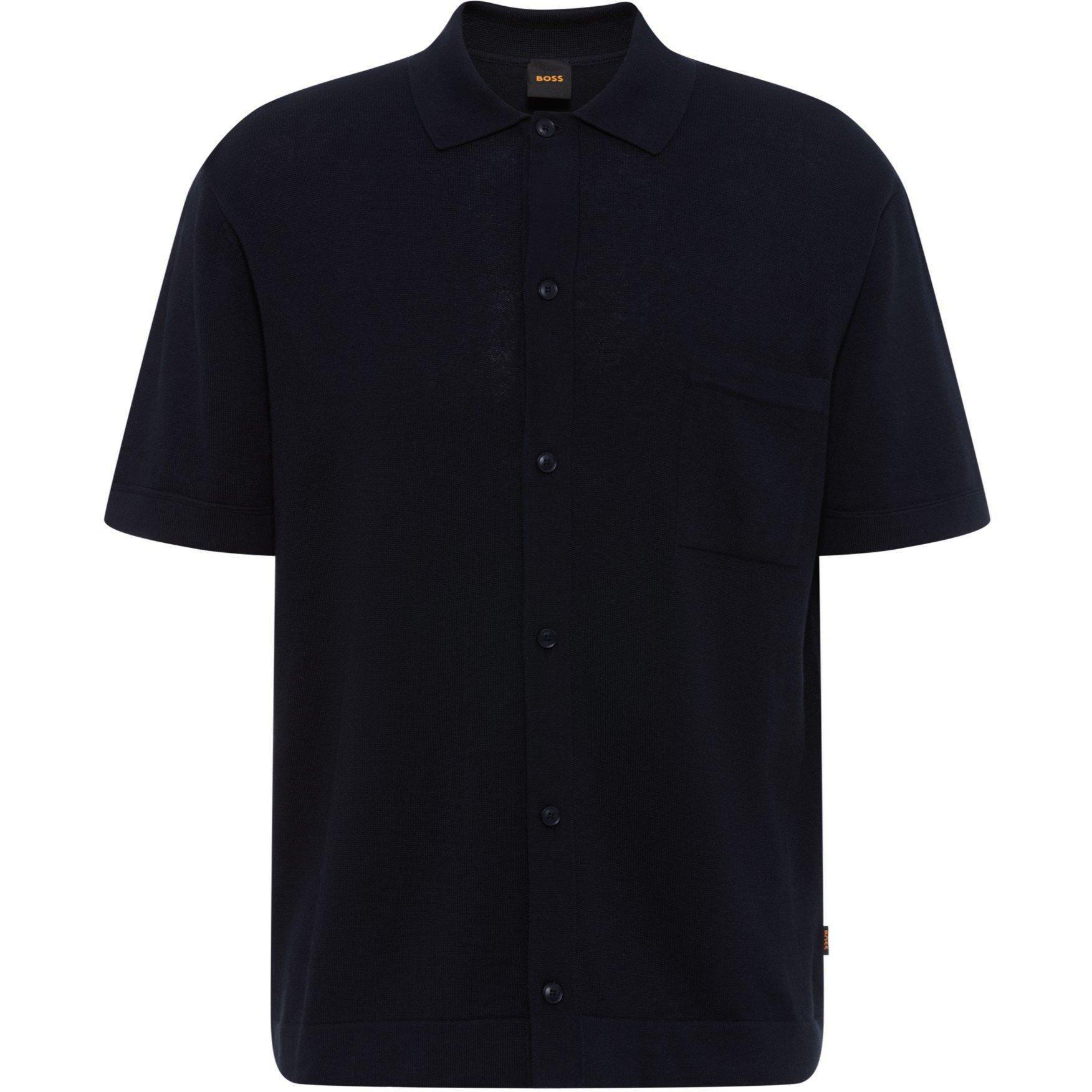 Dark Blue 404 - Boss - Men's Kamiccio Knitted Ribbed Top - 7