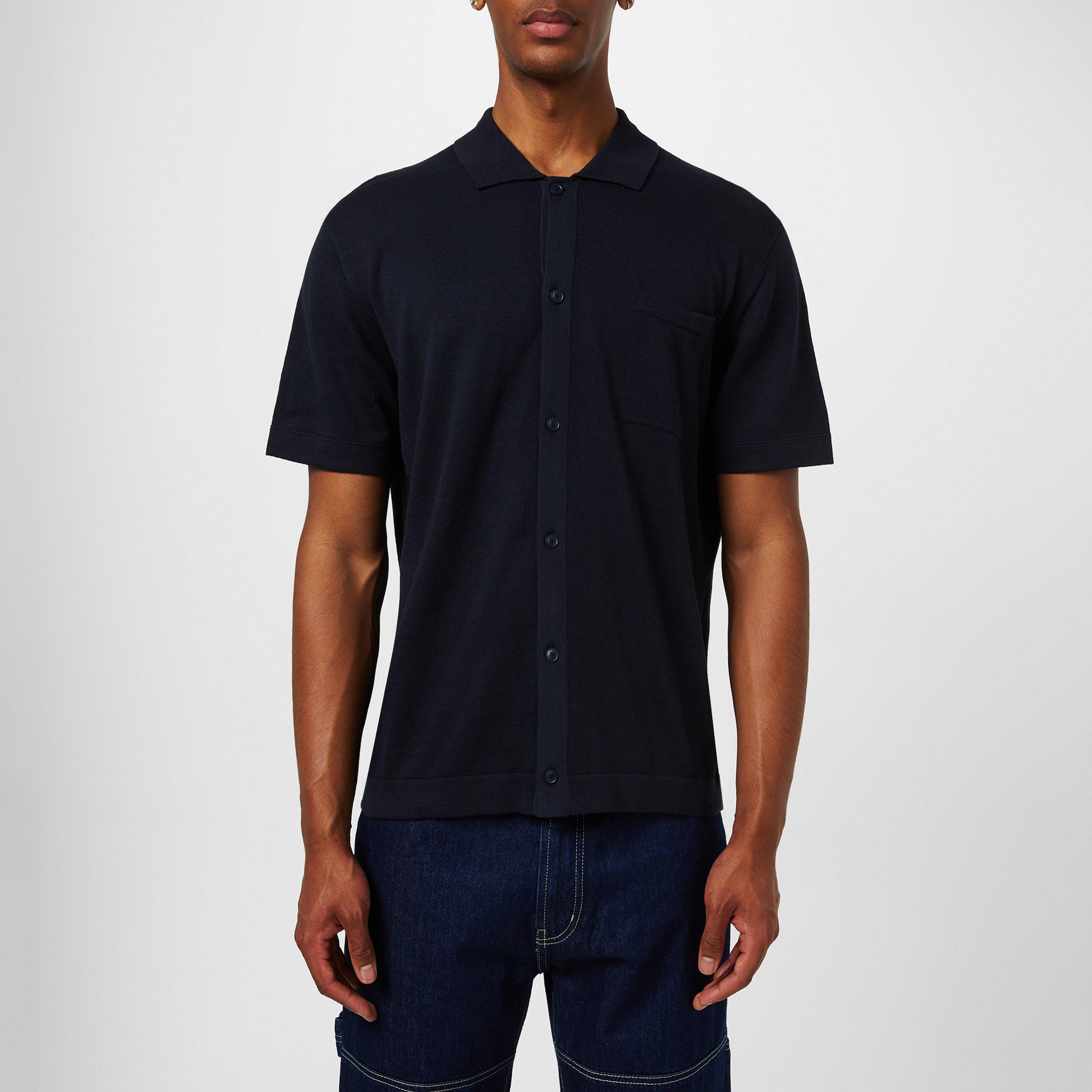 Dark Blue 404 - Boss - Men's Kamiccio Knitted Ribbed Top - 3