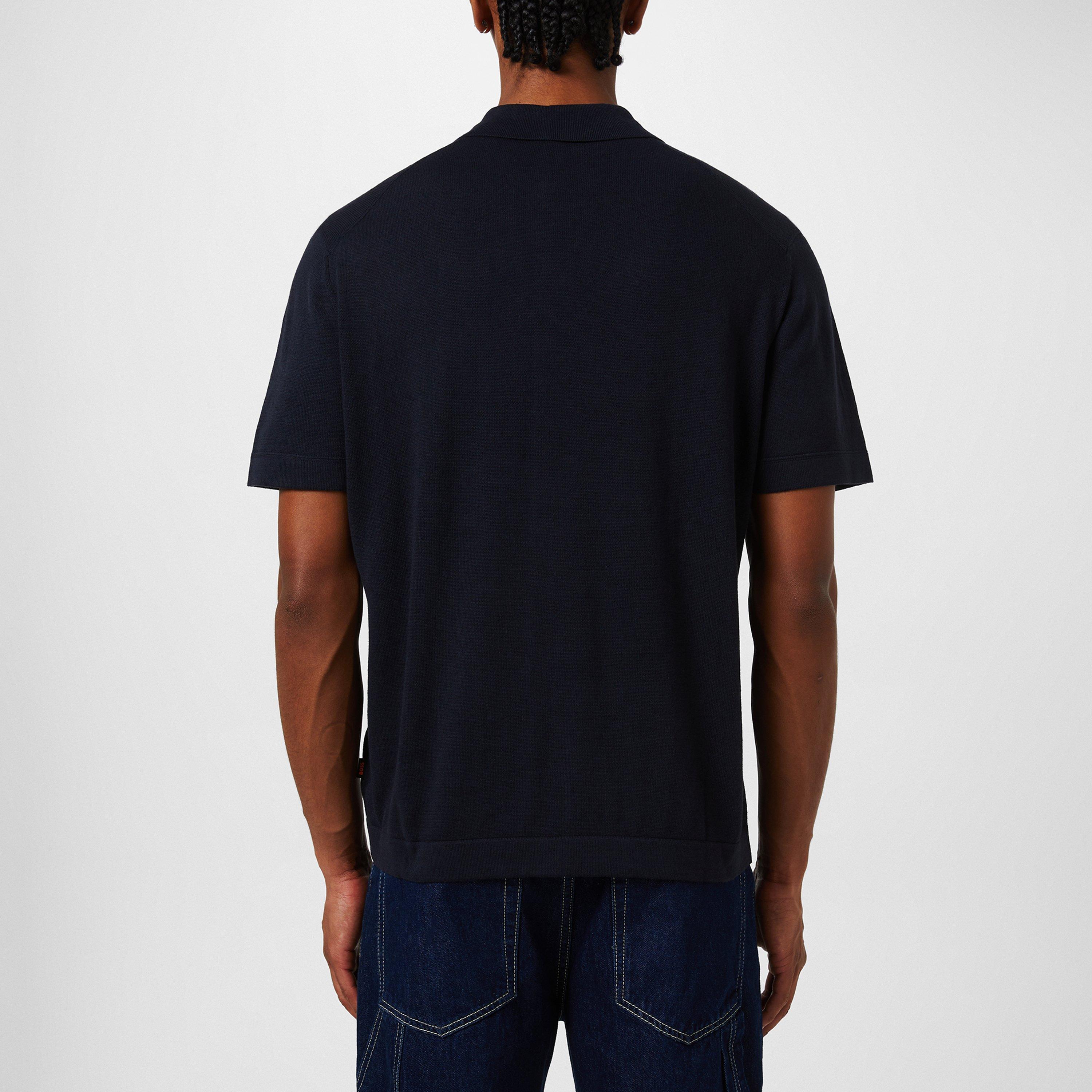 Dark Blue 404 - Boss - Men's Kamiccio Knitted Ribbed Top - 4