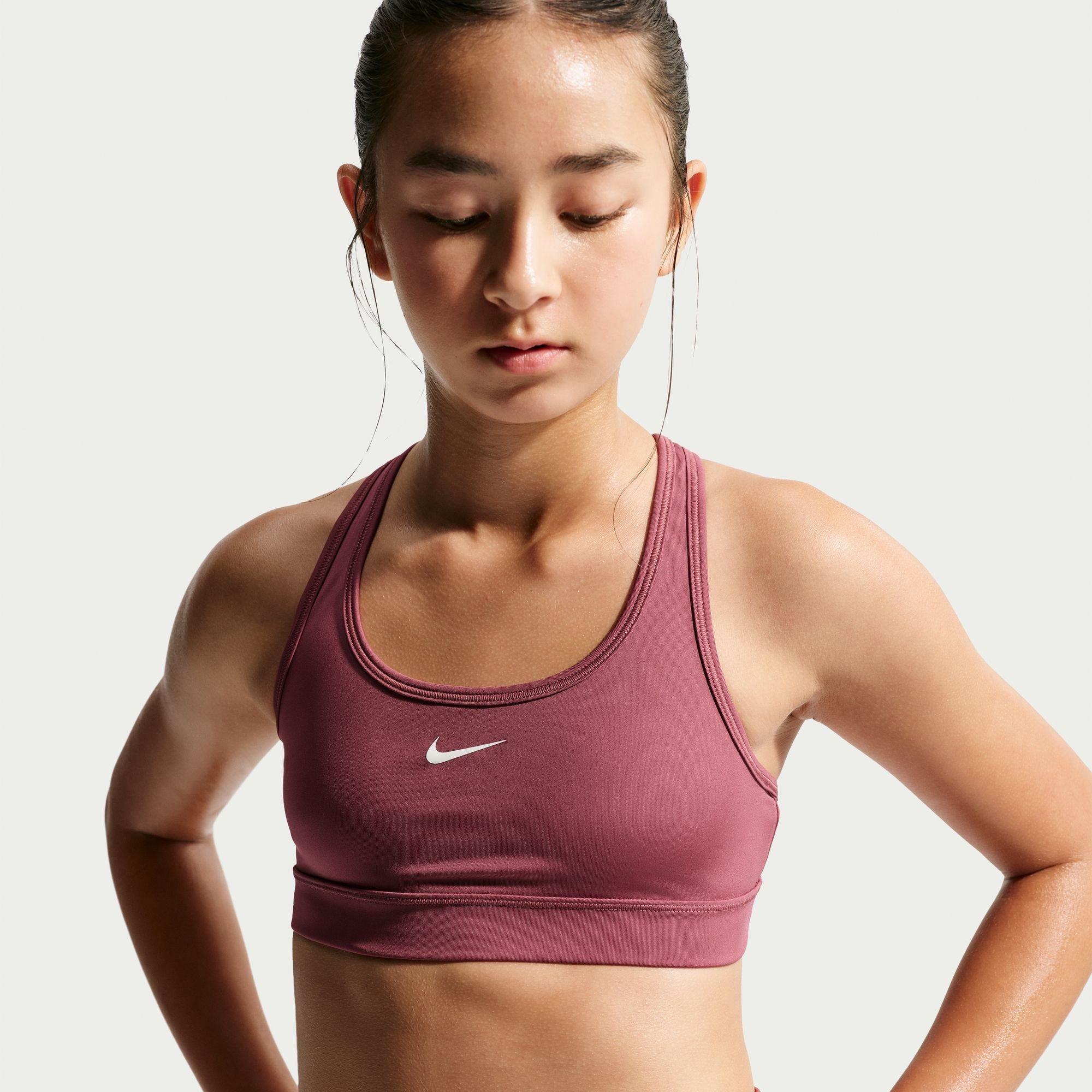 Pink Smoke - Nike - Kids' Non Wired Low Impact Sports Bra - 4
