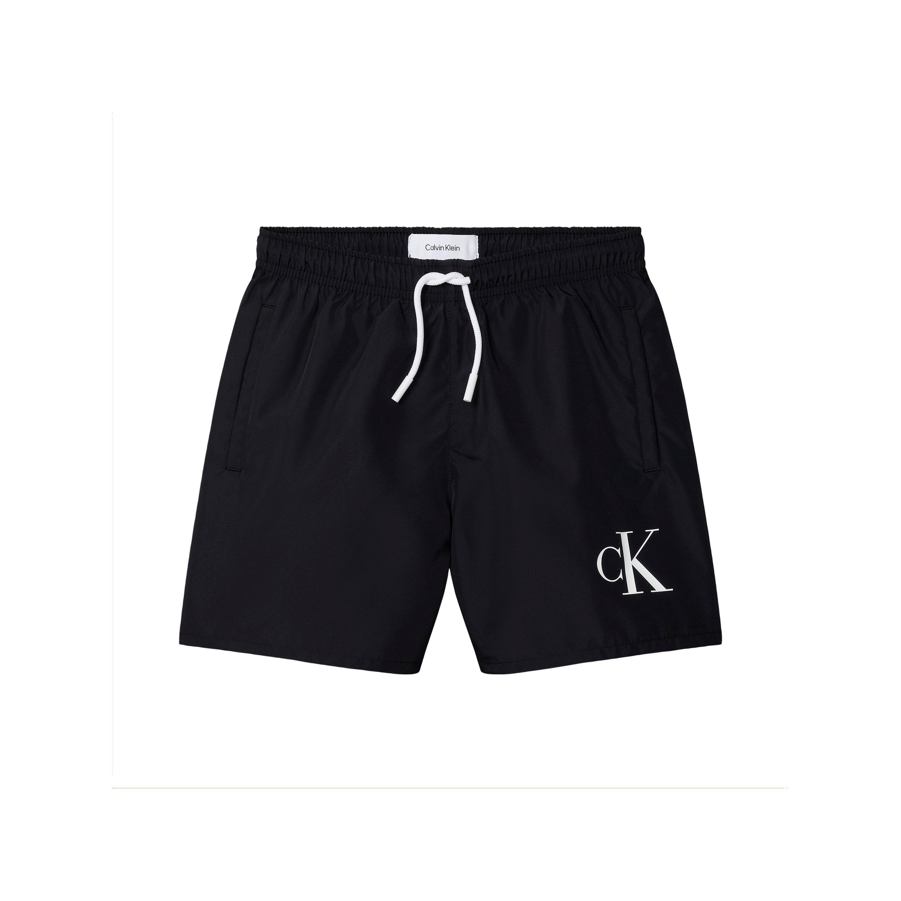 Calvin Klein Jeans Boys Kids' Medium Drawstring Swim Shorts - Ck Black Beh - 14Y