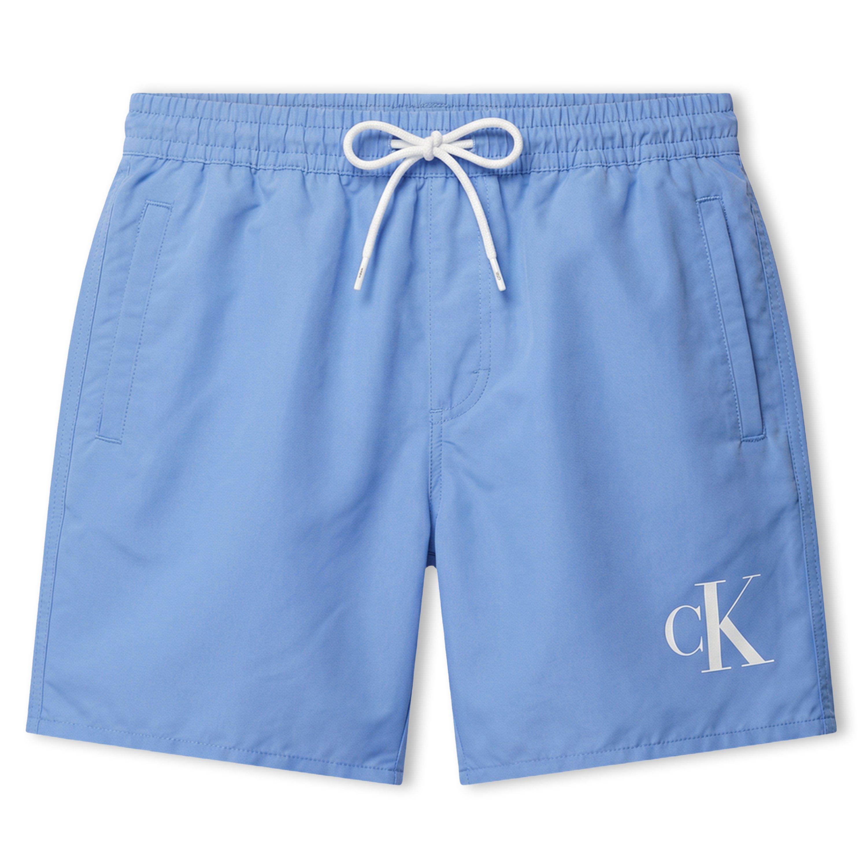 Calvin Klein Jeans Boys Kids' Medium Drawstring Swim Shorts - Provence Ciy - 10Y