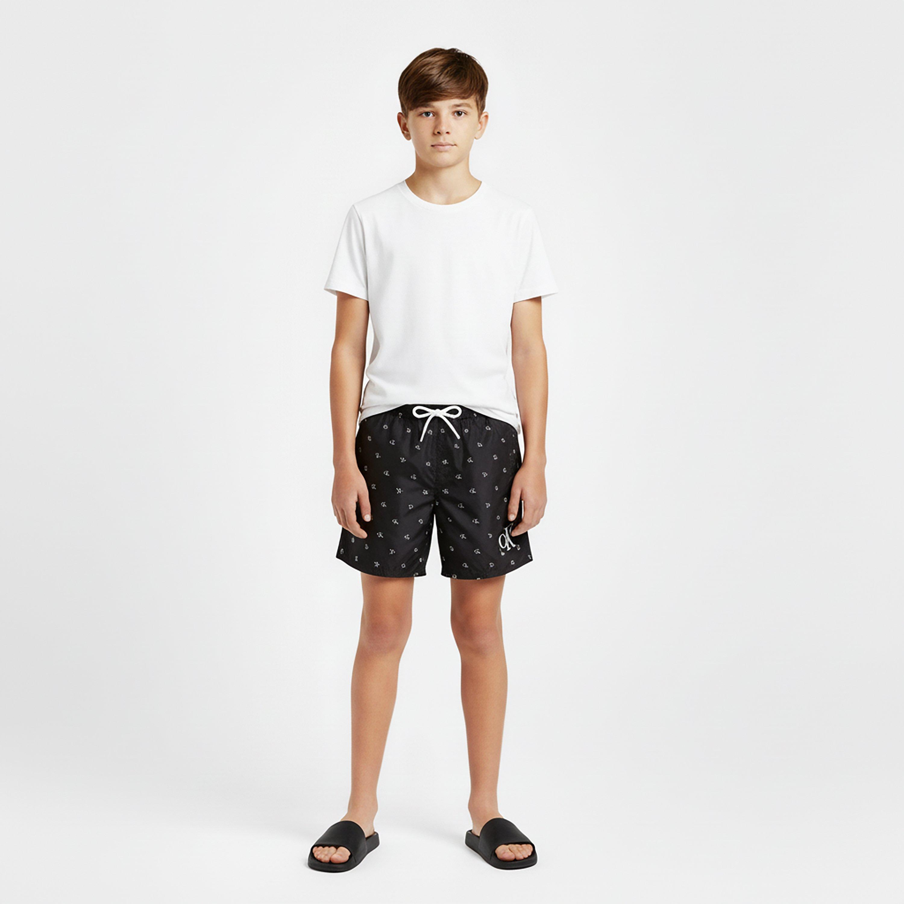 Diam Black 0GK - Calvin Klein Jeans - Kids' Print Swim Shorts - 3