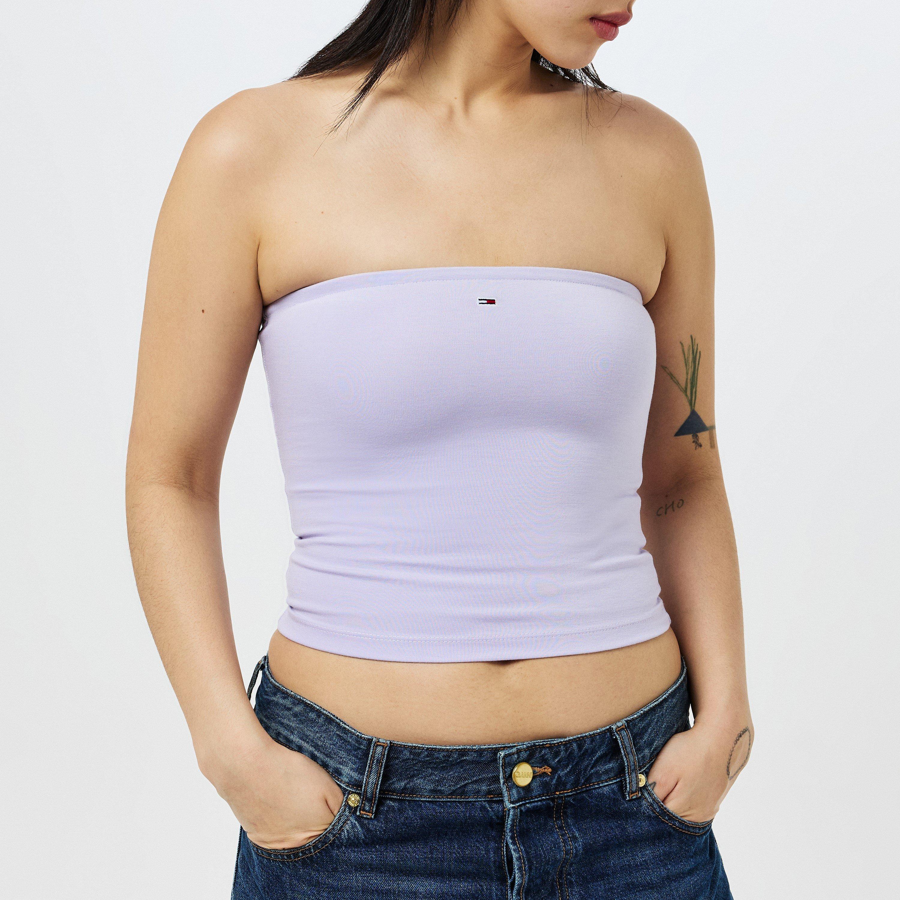 Lavender Flower - Tommy Jeans - Women's Slim Bandeau Top - 3