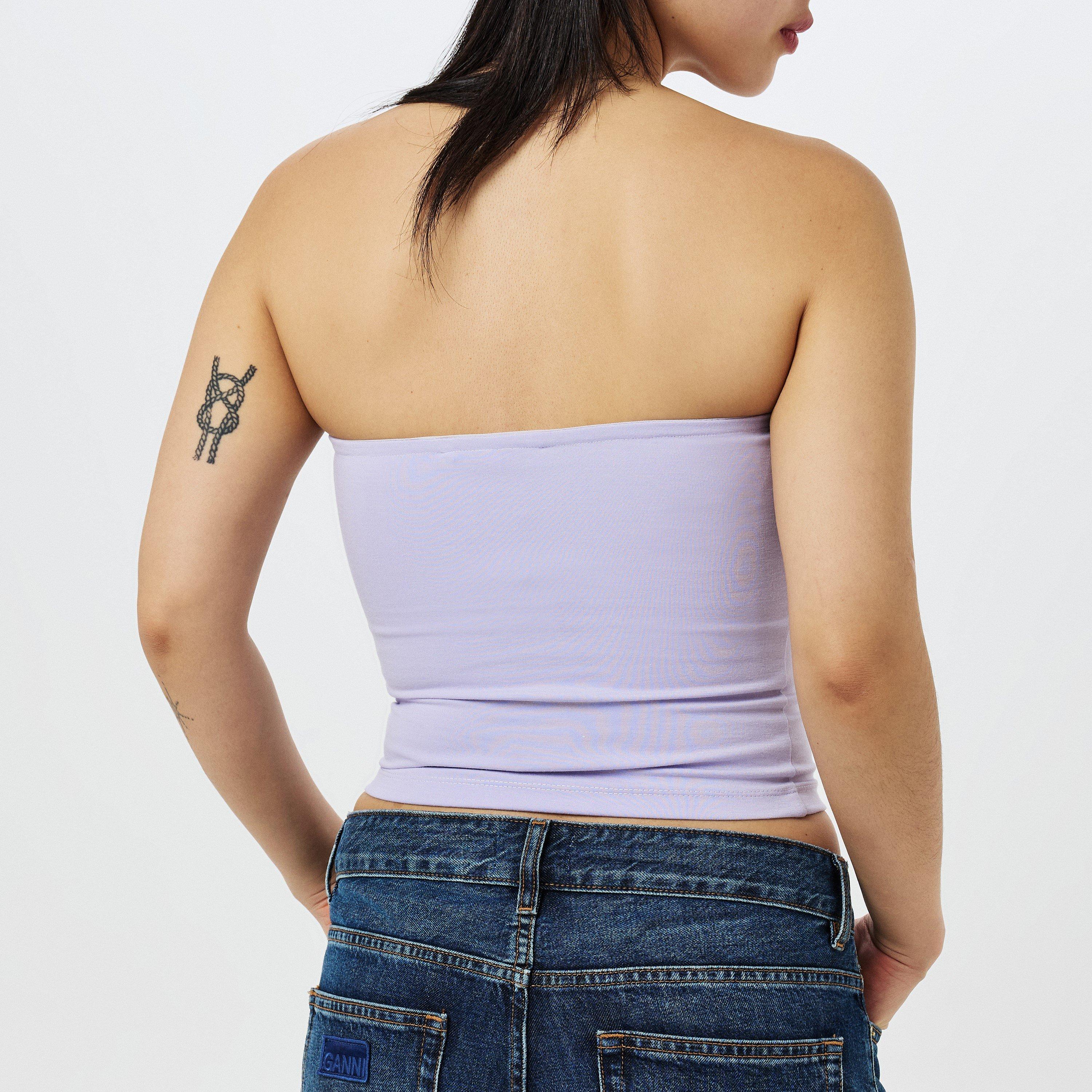Lavender Flower - Tommy Jeans - Women's Slim Bandeau Top - 4