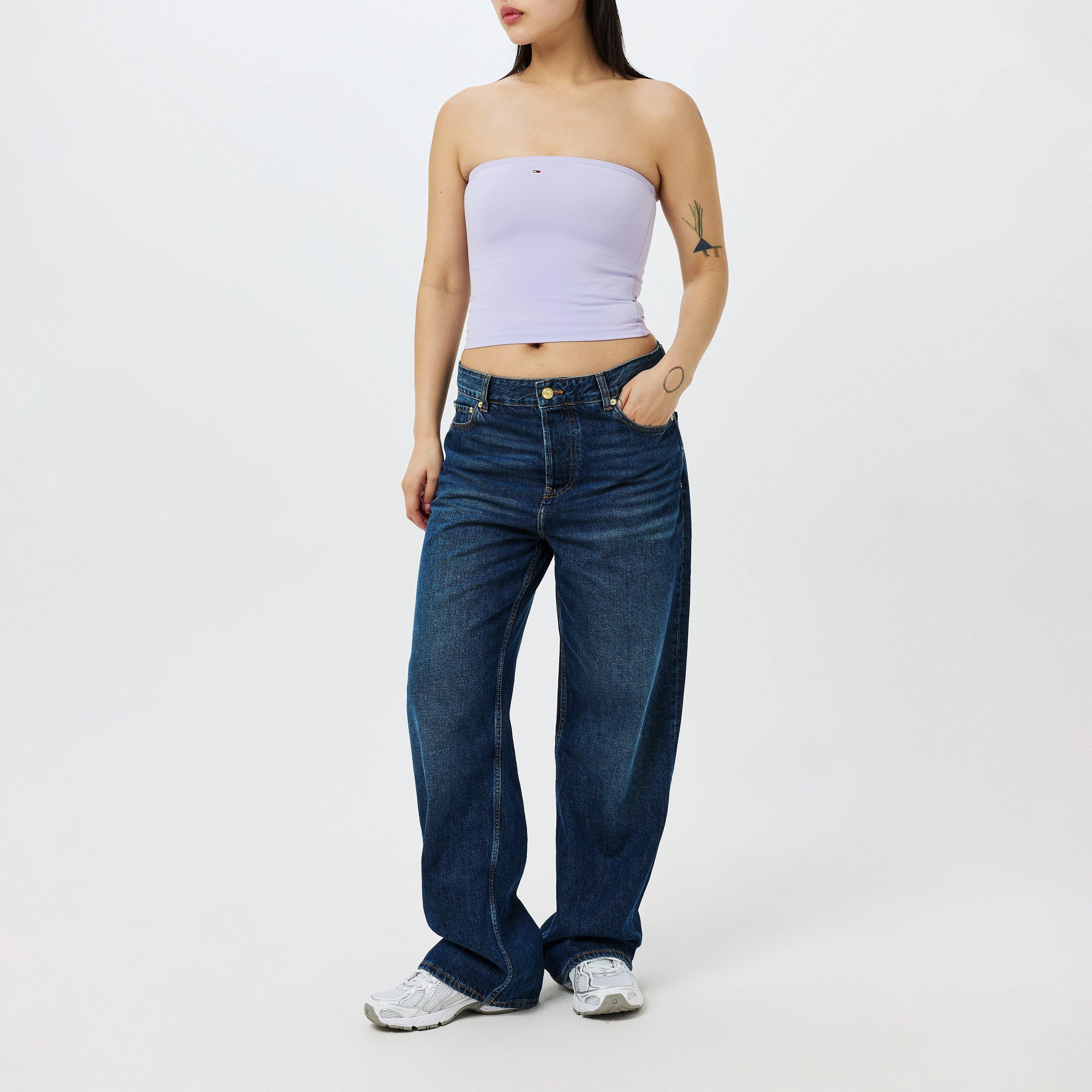 Lavender Flower - Tommy Jeans - Women's Slim Bandeau Top - 7