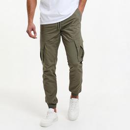 Threadbare Cotton Slim Fit Cuffed Cargo Trousers