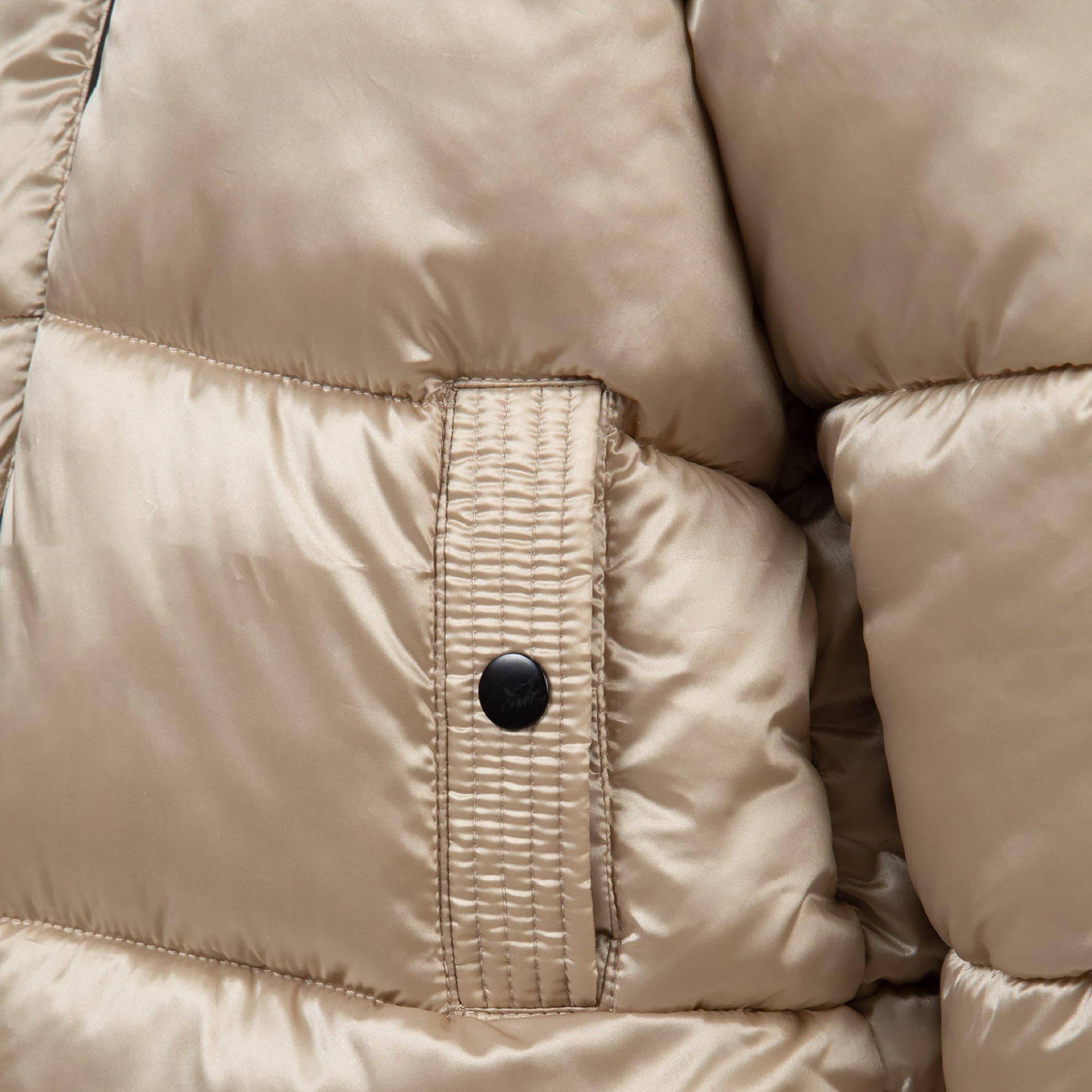 Oro - Minoti - Girls long quilted winter coat with faux fur trim gold - 7