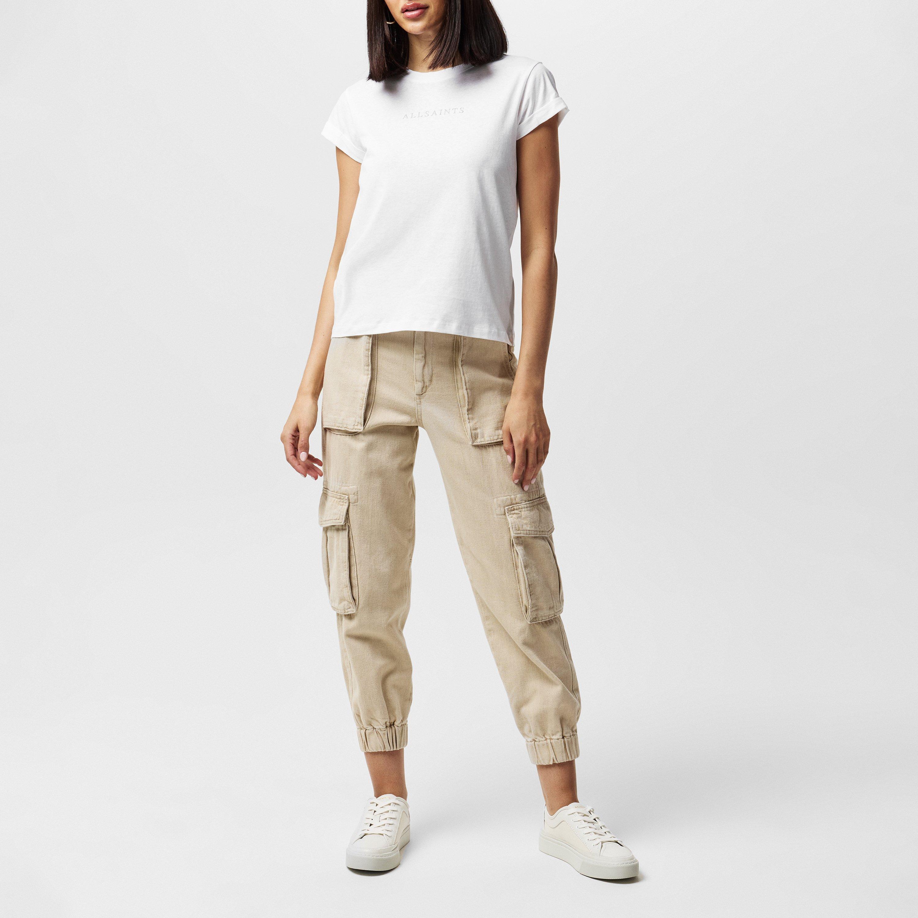 Natural White - AllSaints - Women's Frieda Cuffed Jeans - 4