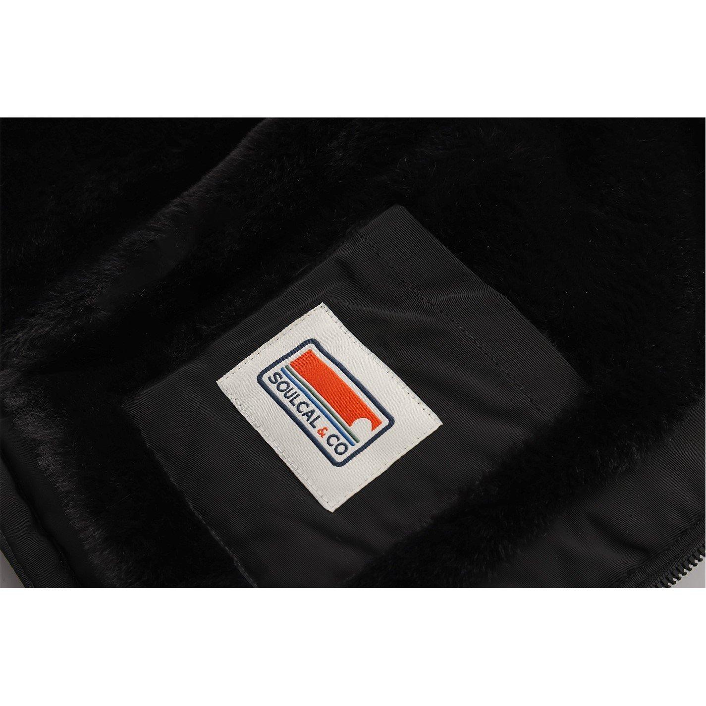 Zwart - SoulCal - 2 Zip Bubble Jacket Infants - 10