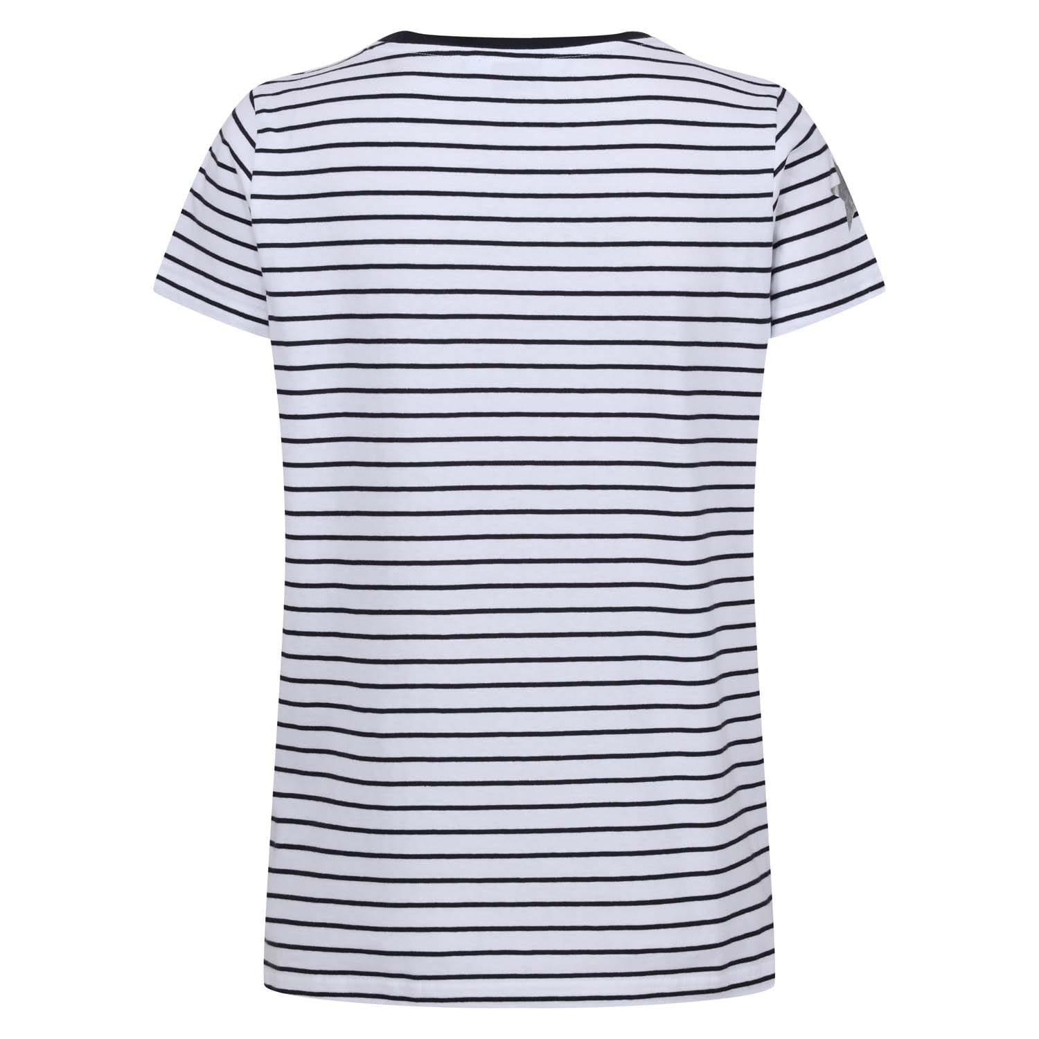 White Navy - Regatta - Odalis II Striped Graphic T-Shirt - 4