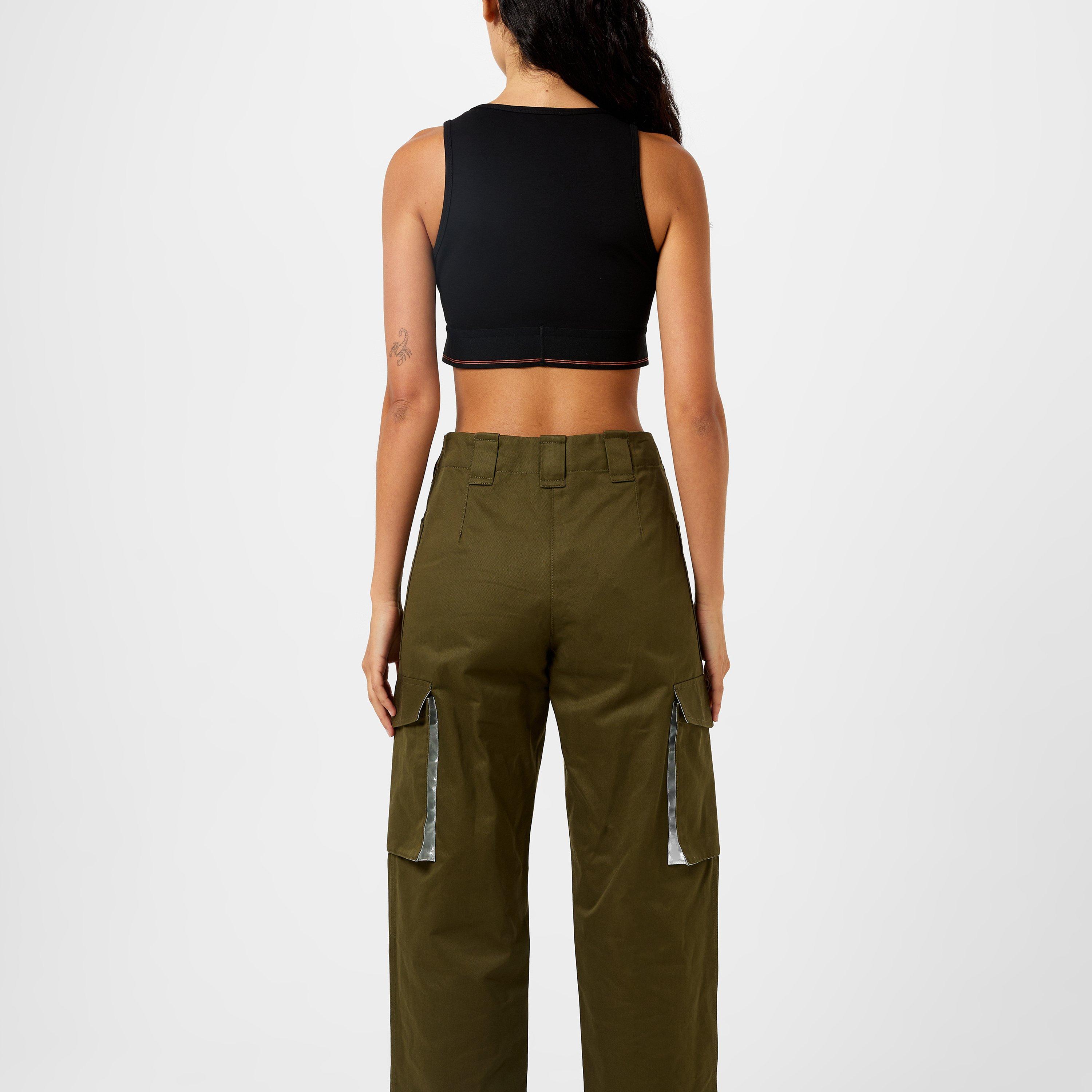 Black - Rabanne - Women's Logo Crop Tops - 3