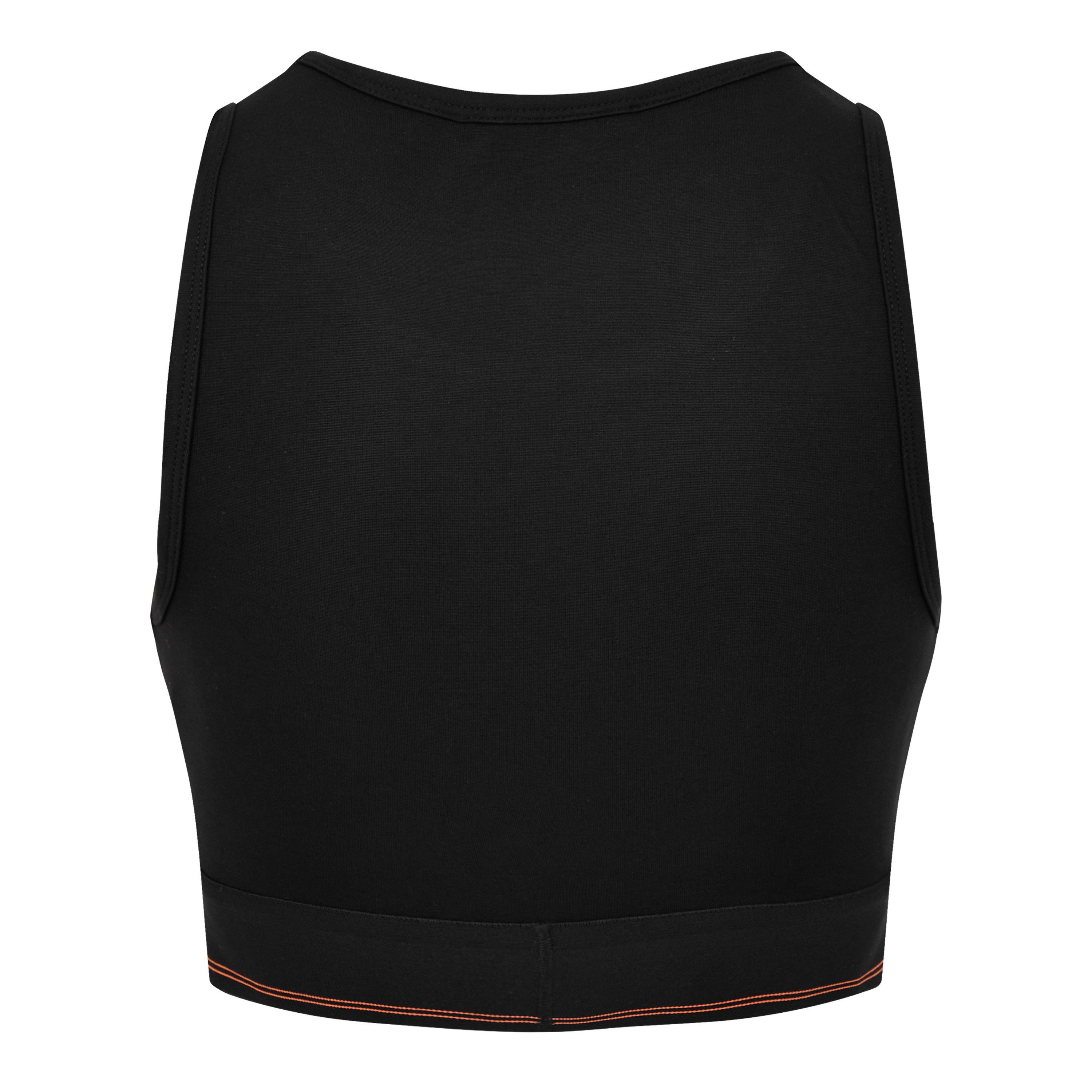 Black - Rabanne - Women's Logo Crop Tops - 5