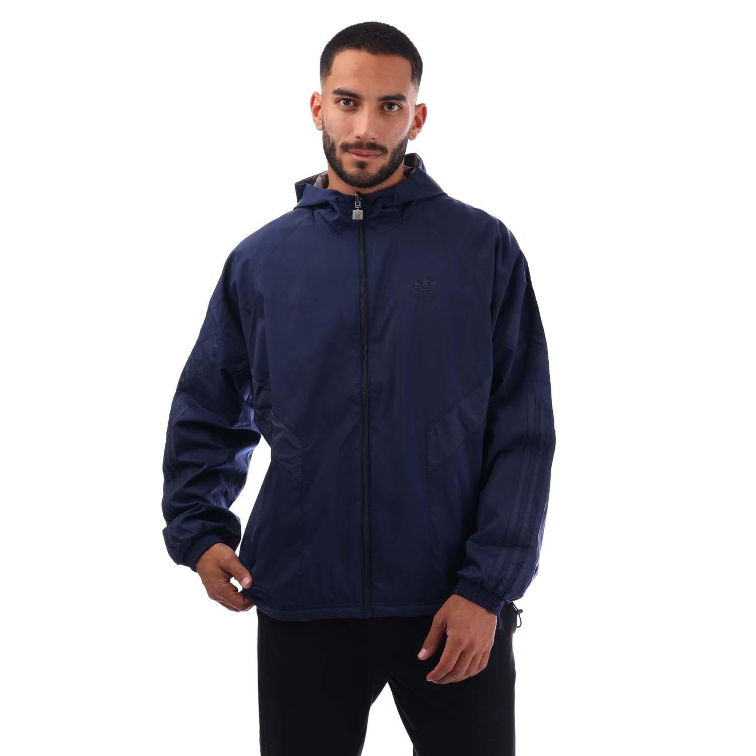Navy - adidas Originals - Rekive Reversible Windbreaker Jacket - 1