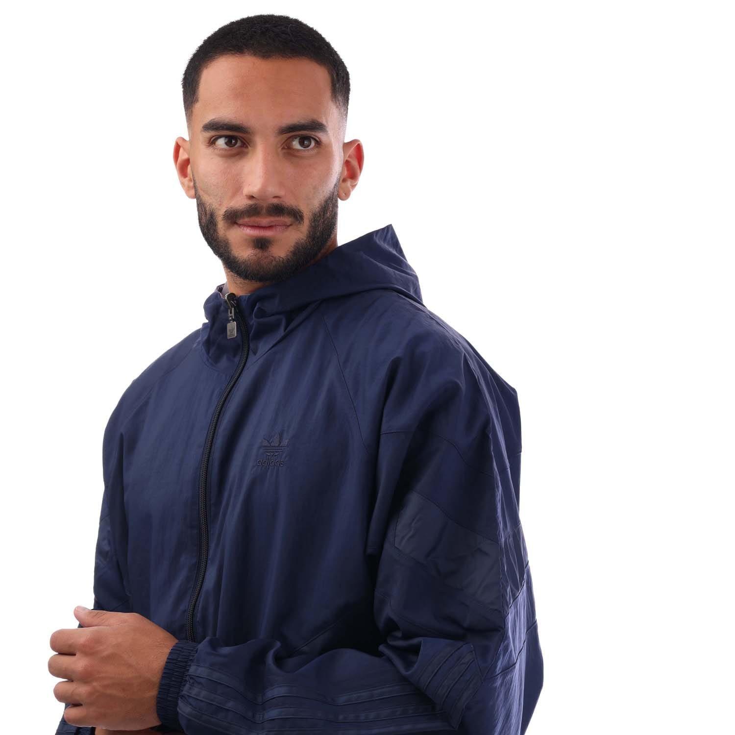 Navy - adidas Originals - Rekive Reversible Windbreaker Jacket - 2