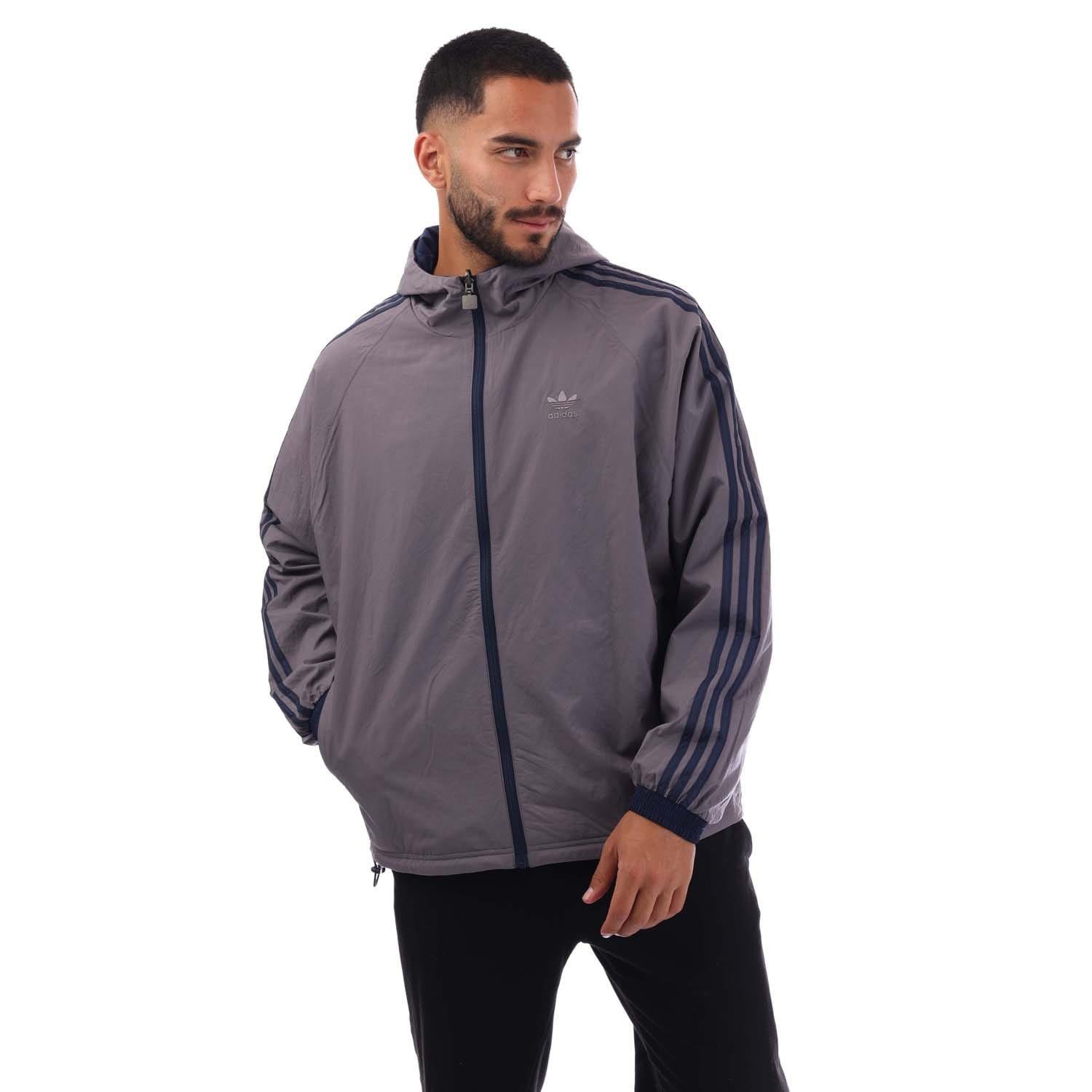 Navy - adidas Originals - Rekive Reversible Windbreaker Jacket - 4