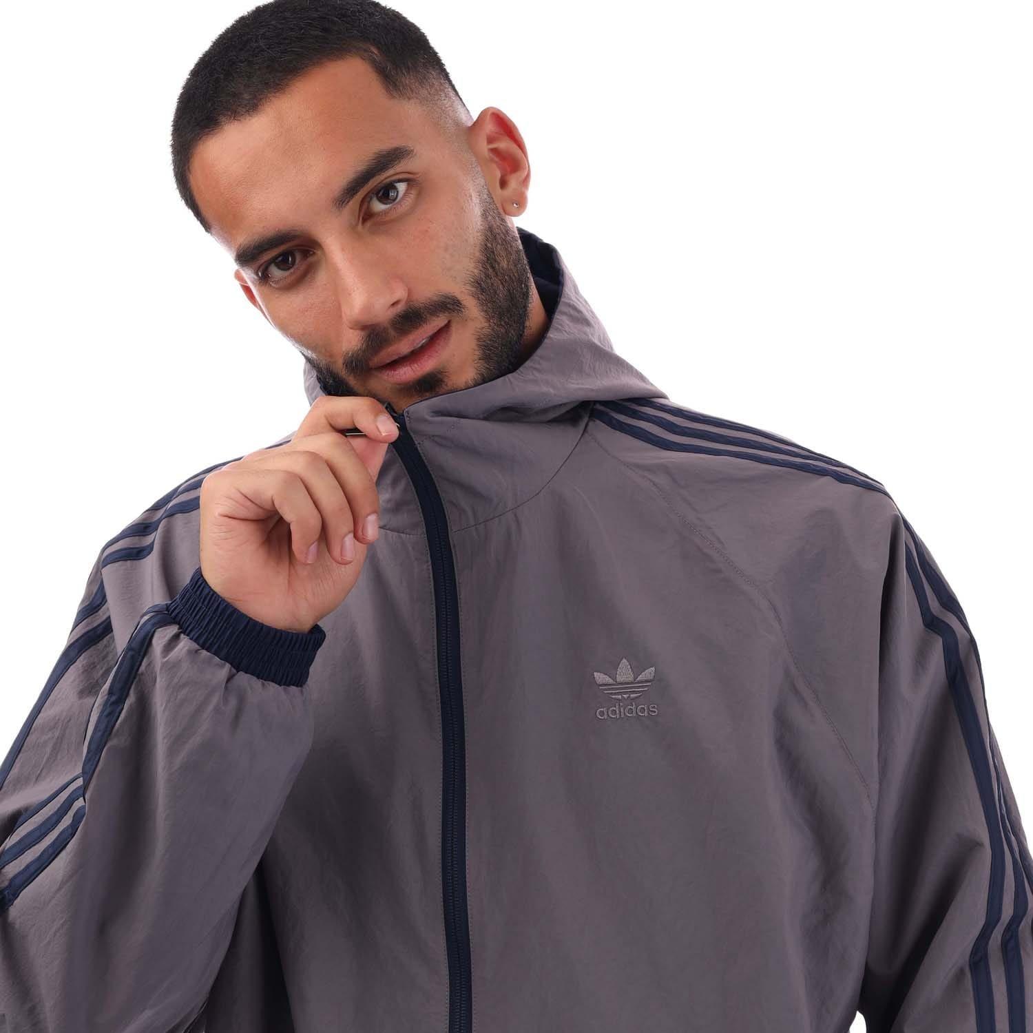 Navy - adidas Originals - Rekive Reversible Windbreaker Jacket - 5