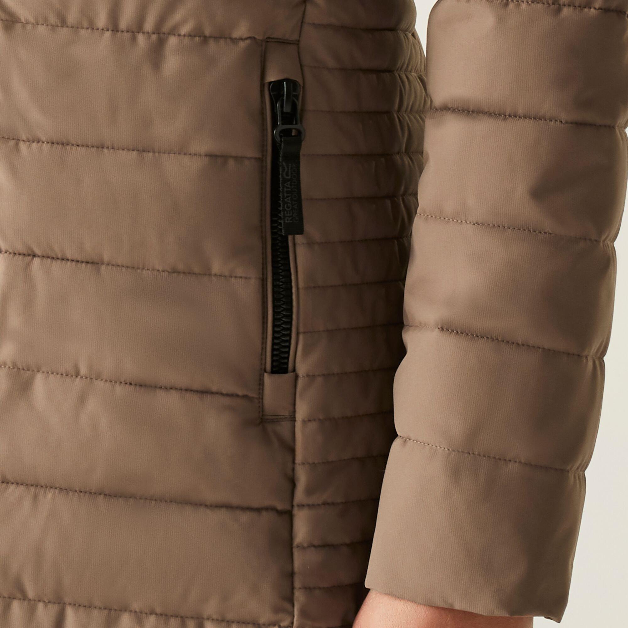 Brown - Regatta - Women's Andria Water-Repellent Insulated Hooded Quilted Jacket - 5