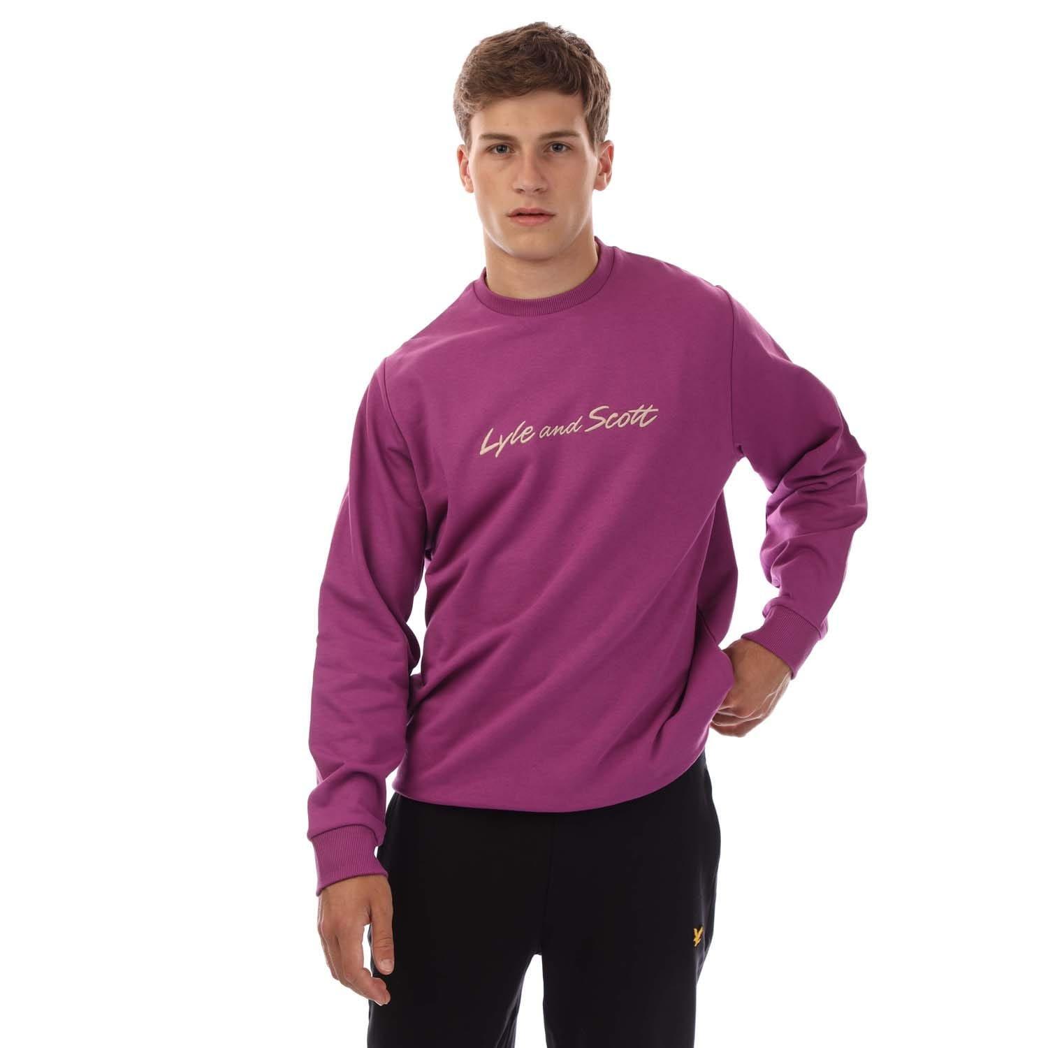 Purple - Lyle and Scott - Script Sweatshirt - 1