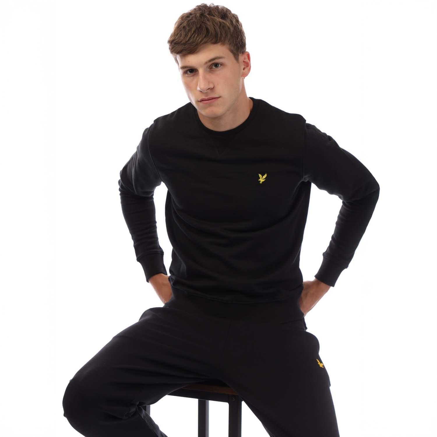 Black - Lyle and Scott - Football World Graphic Crewneck Sweatshirt - 4