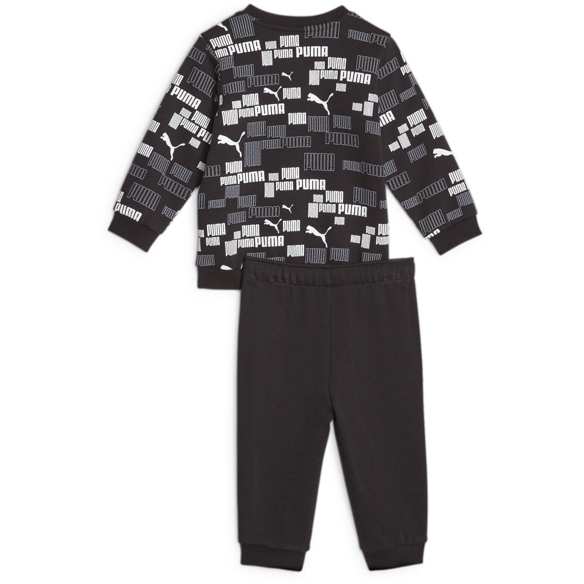 Zwart - Puma - Unisex Kids' MINICATS All Over Print Fleece Tracksuit - 2