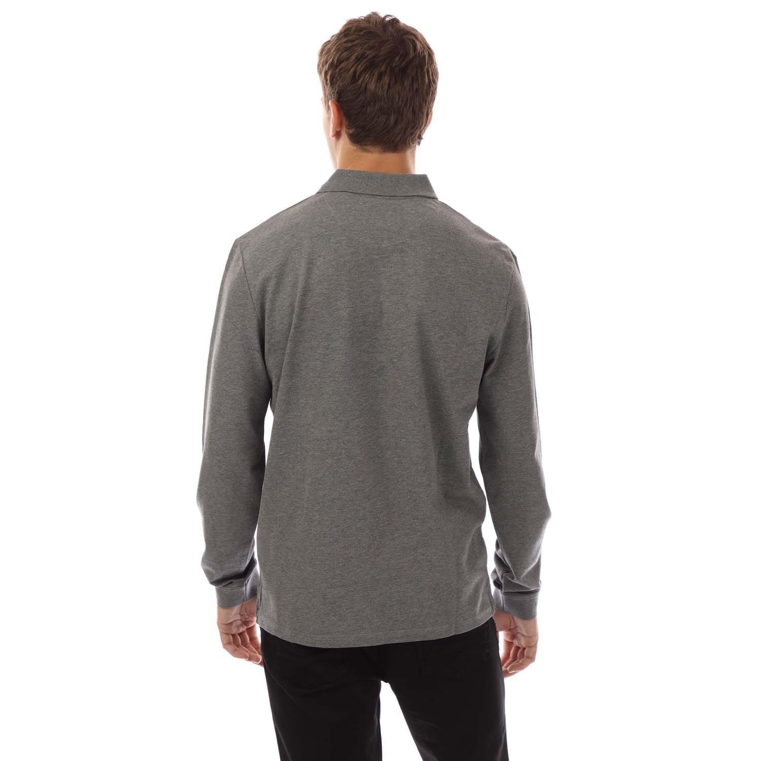 Grey - Lyle and Scott - Long Sleeve Polo Shirt - 3