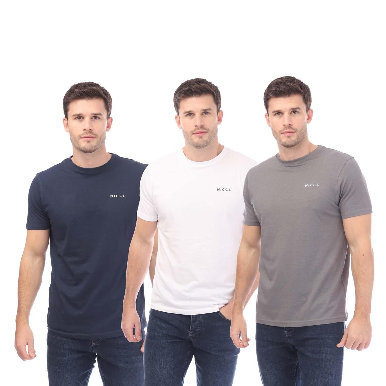 White Navy - Nicce - Melstone 3 Pack T-Shirt - 1