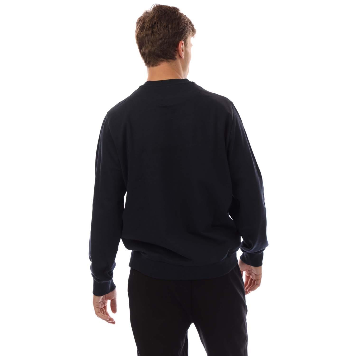 Navy-White - Lyle and Scott - Script Sweatshirt - 3