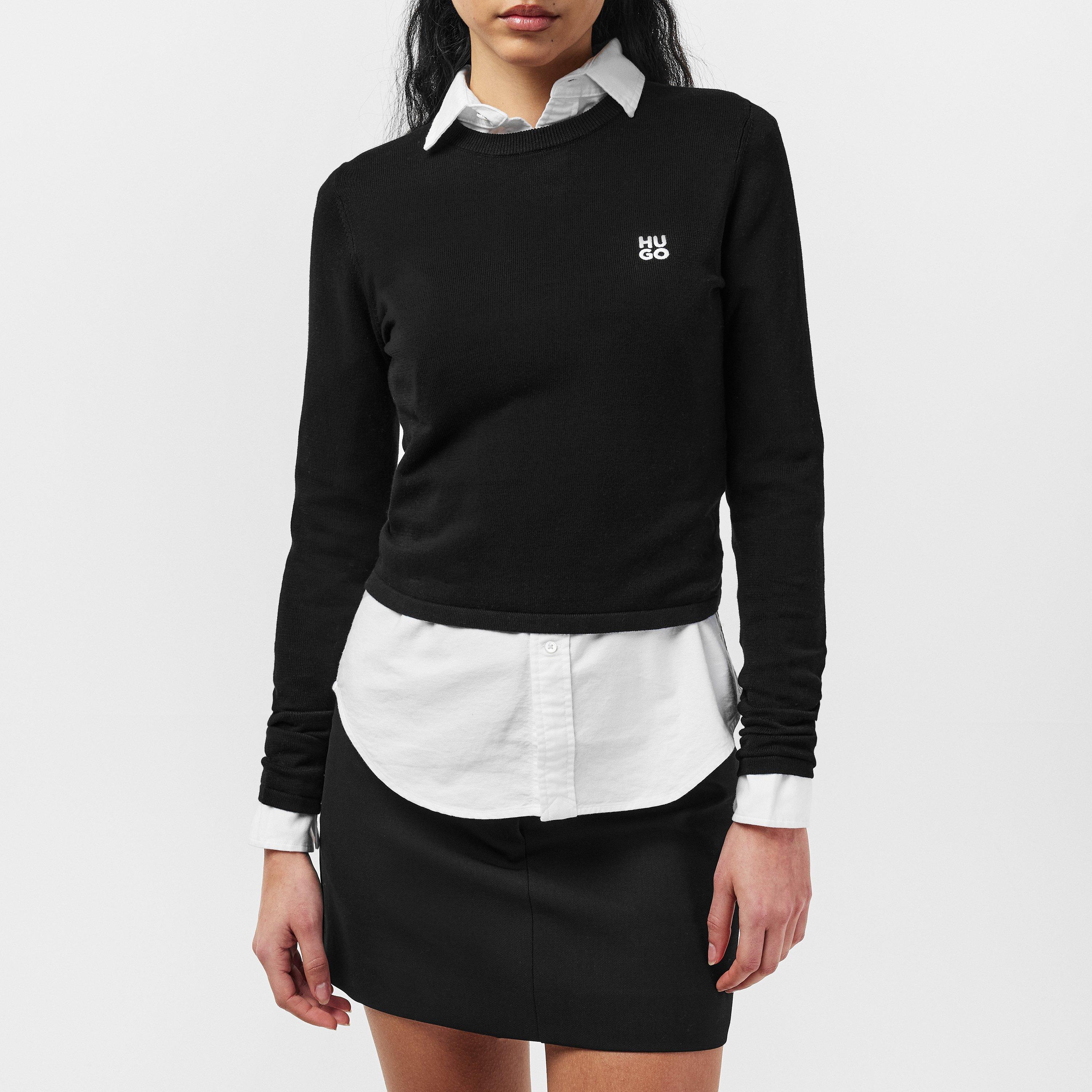 Black - Hugo - Women's Scallia Crew Neck Jumper - 2