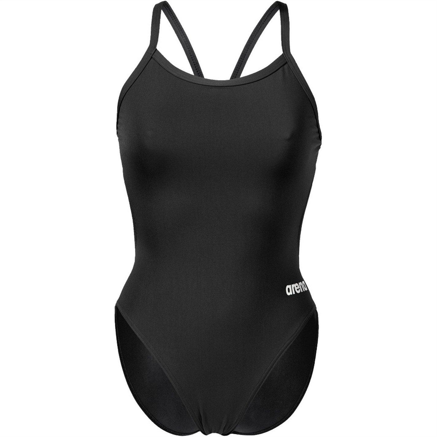 Arena Women's Solid Team Challenge Swimsuit - Black White - 38 (16)