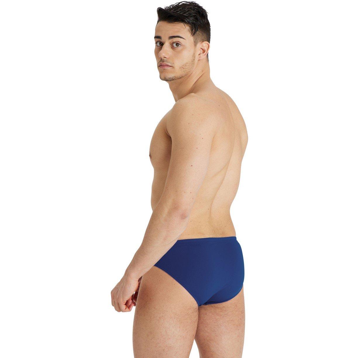Navy/White - Arena - Mens Solid Team Swim Briefs - 4