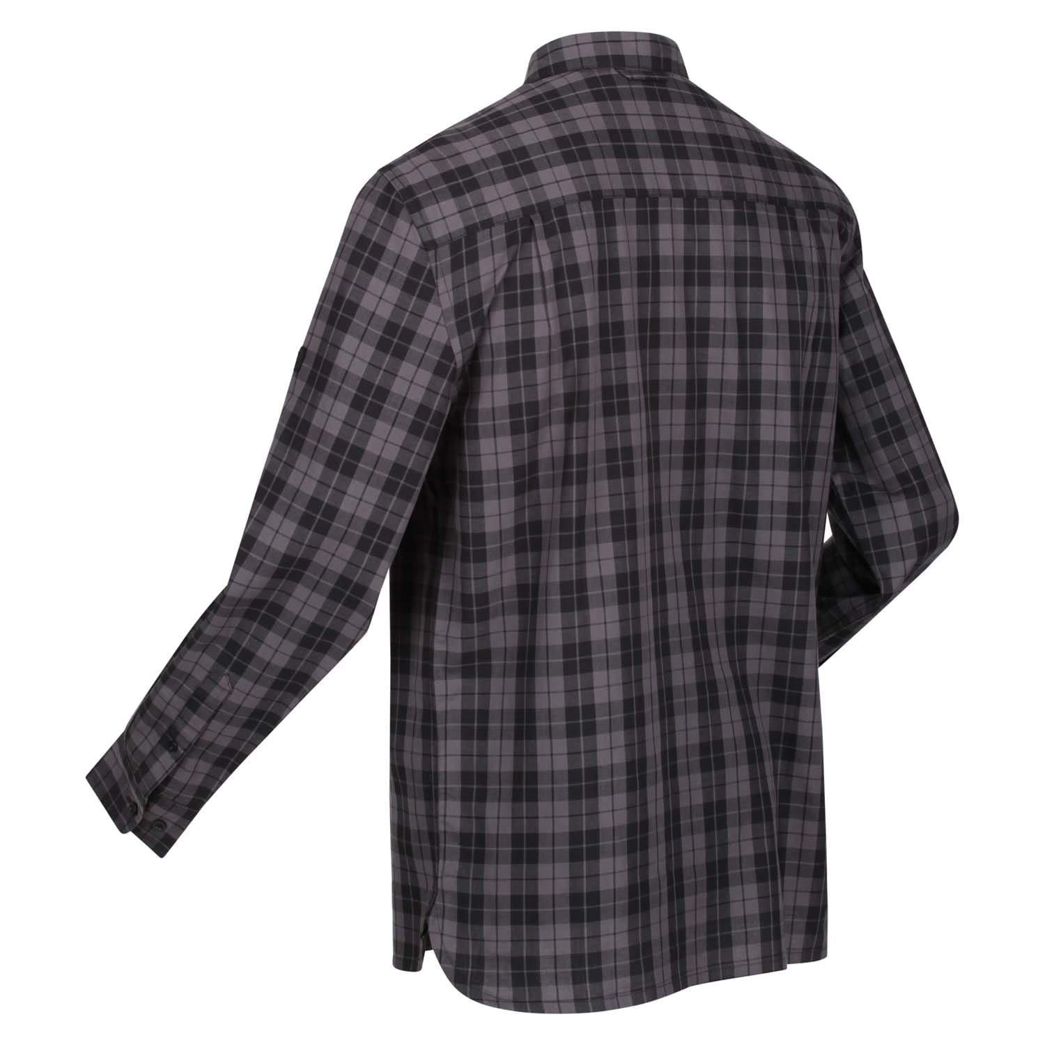 Black Grey - Regatta - Lance Organic Cotton Long Sleeve Shirt - 2