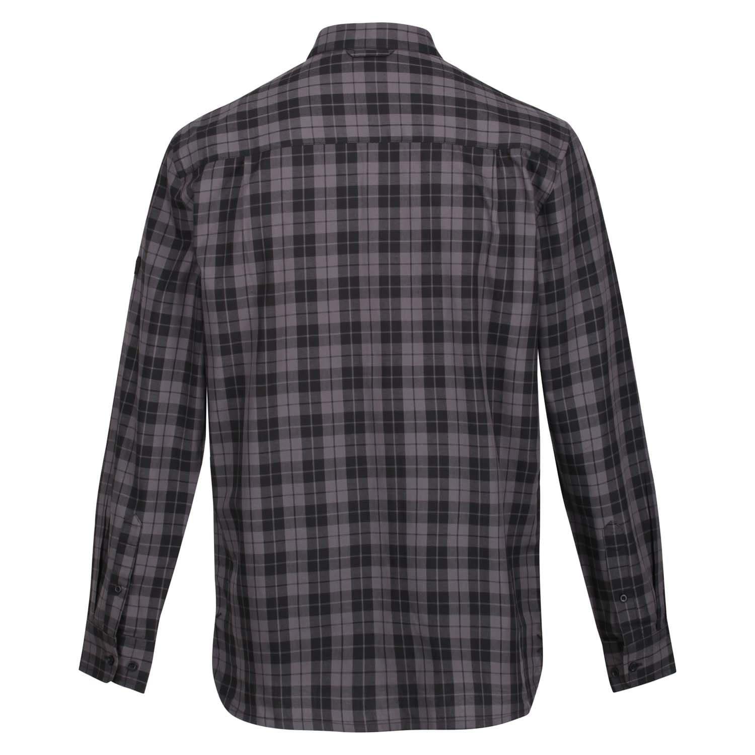 Black Grey - Regatta - Lance Organic Cotton Long Sleeve Shirt - 4